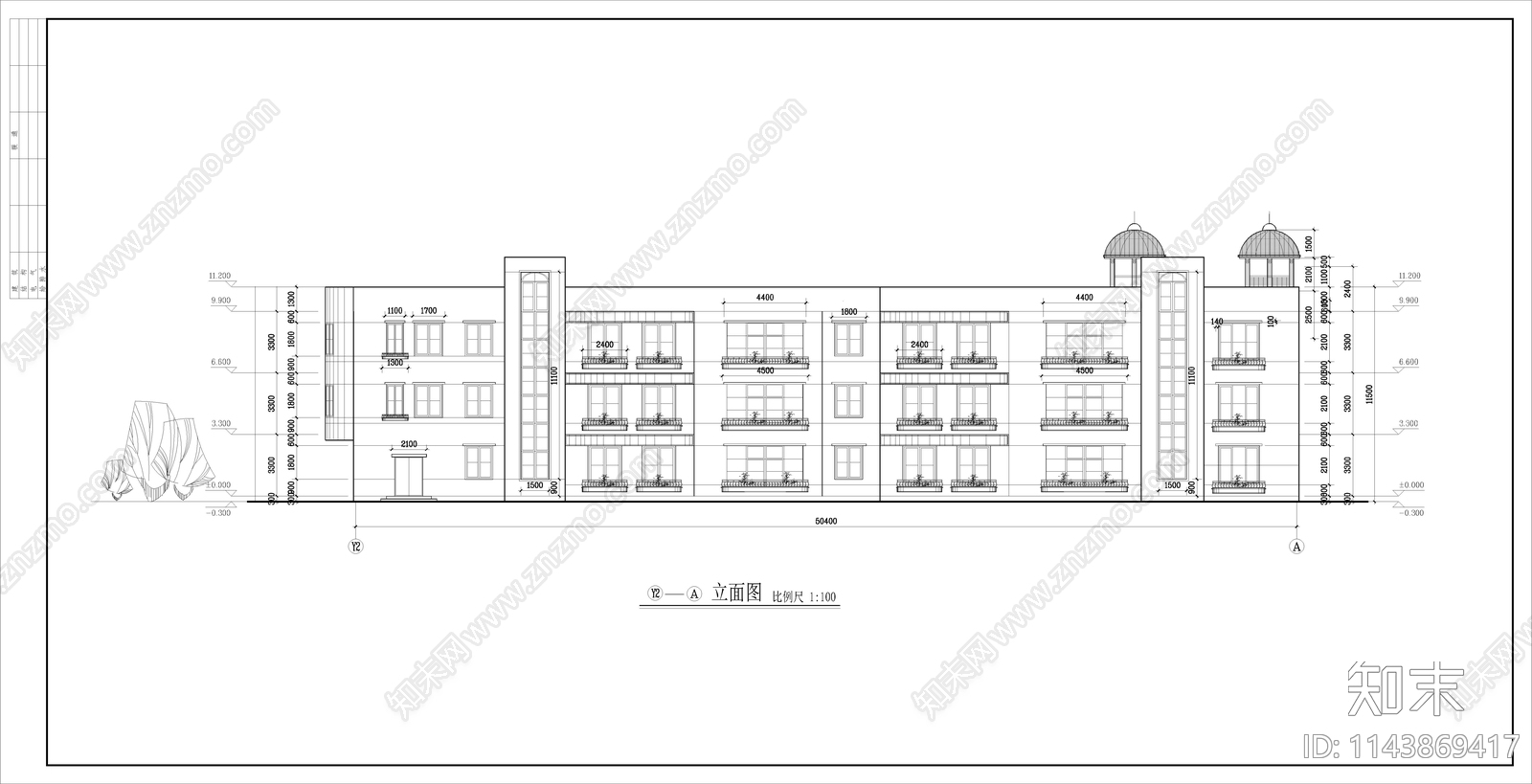 幼儿园建筑cad施工图下载【ID:1143869417】