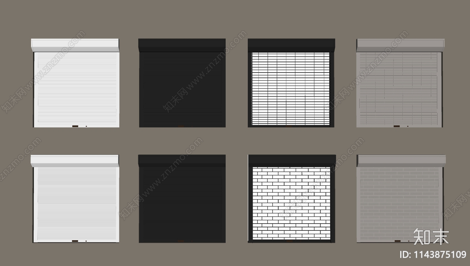 现代卷帘门SU模型下载【ID:1143875109】