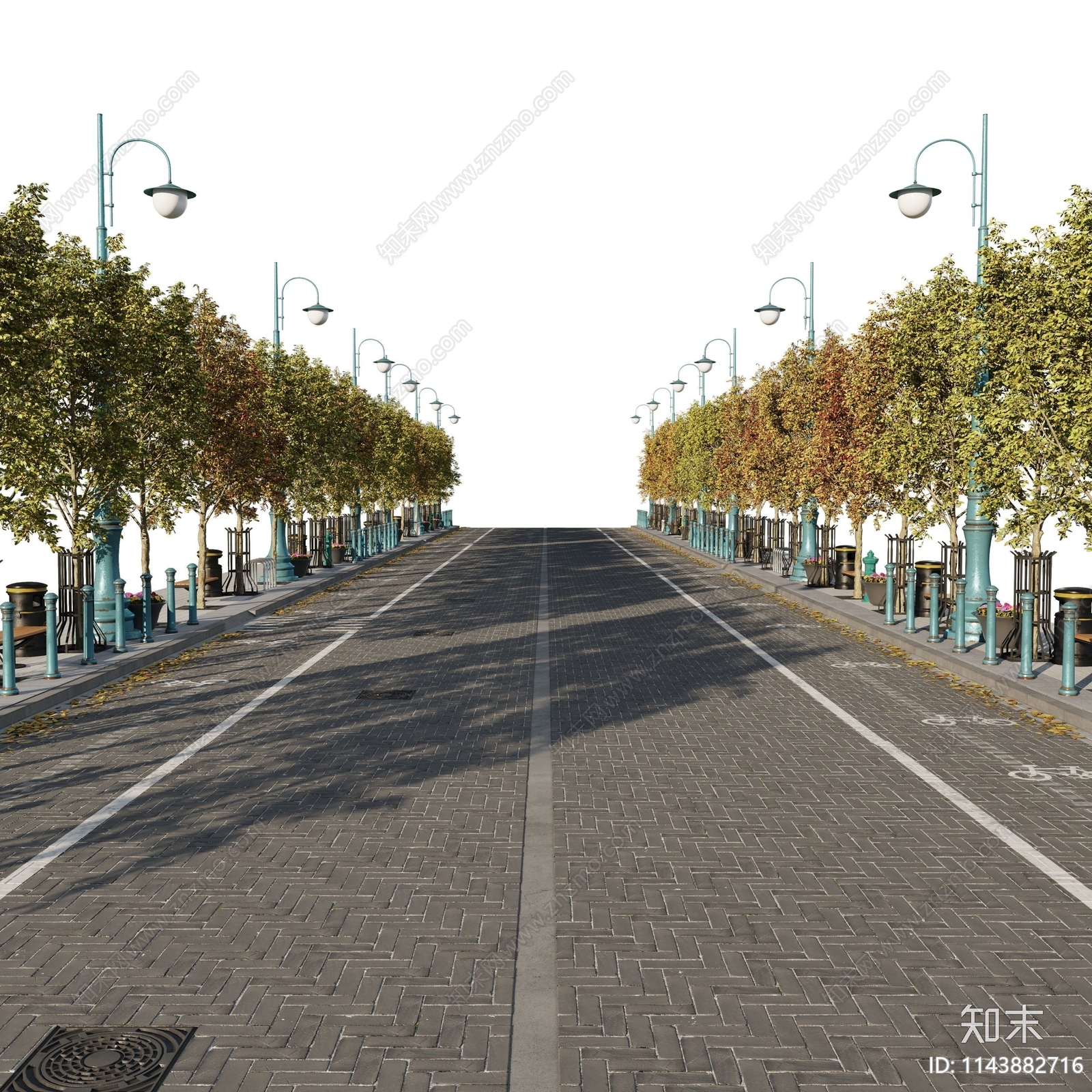 现代道路设施3D模型下载【ID:1143882716】