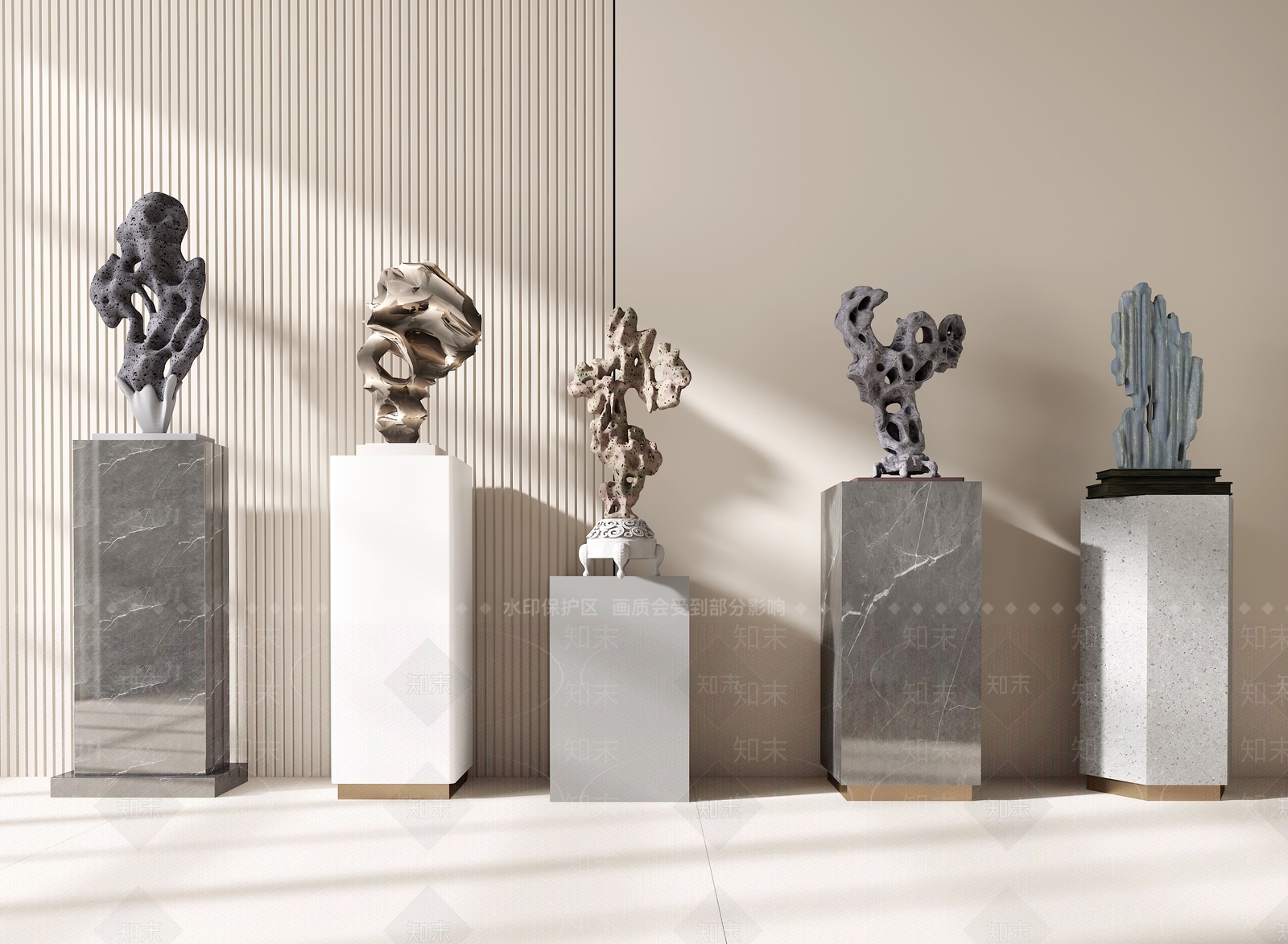 新中式石头工艺品3D模型下载【ID:1143884396】