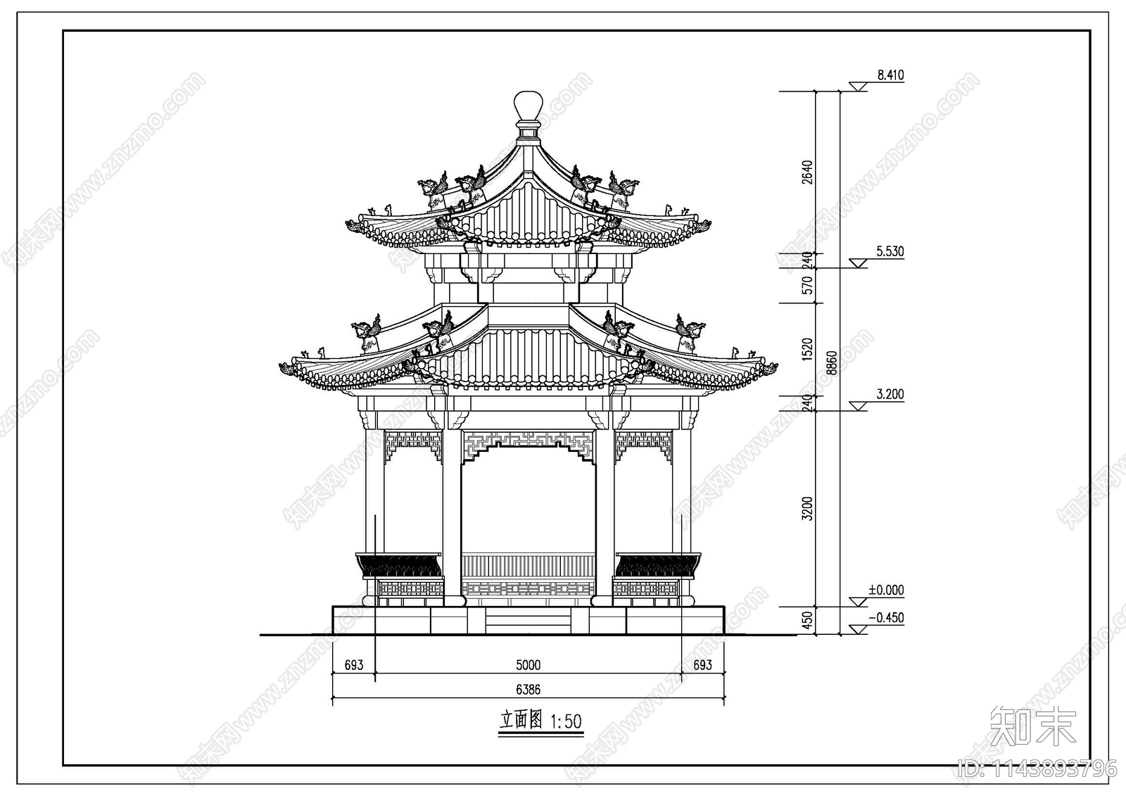 亭子CAD图纸