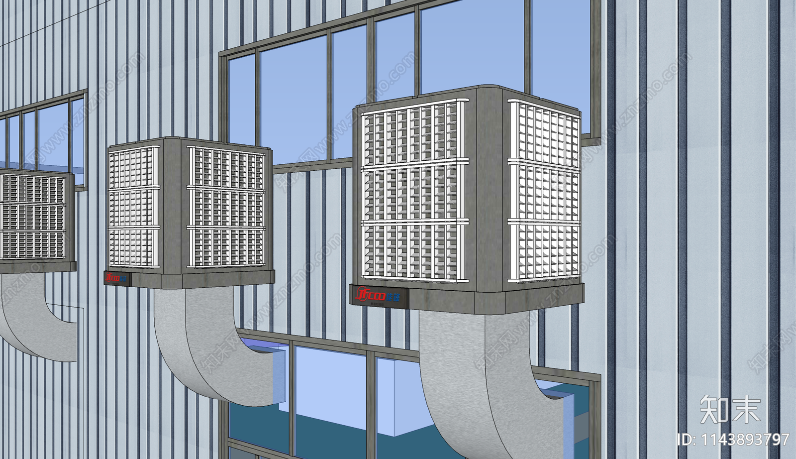 环保空调机SU模型下载【ID:1143893797】