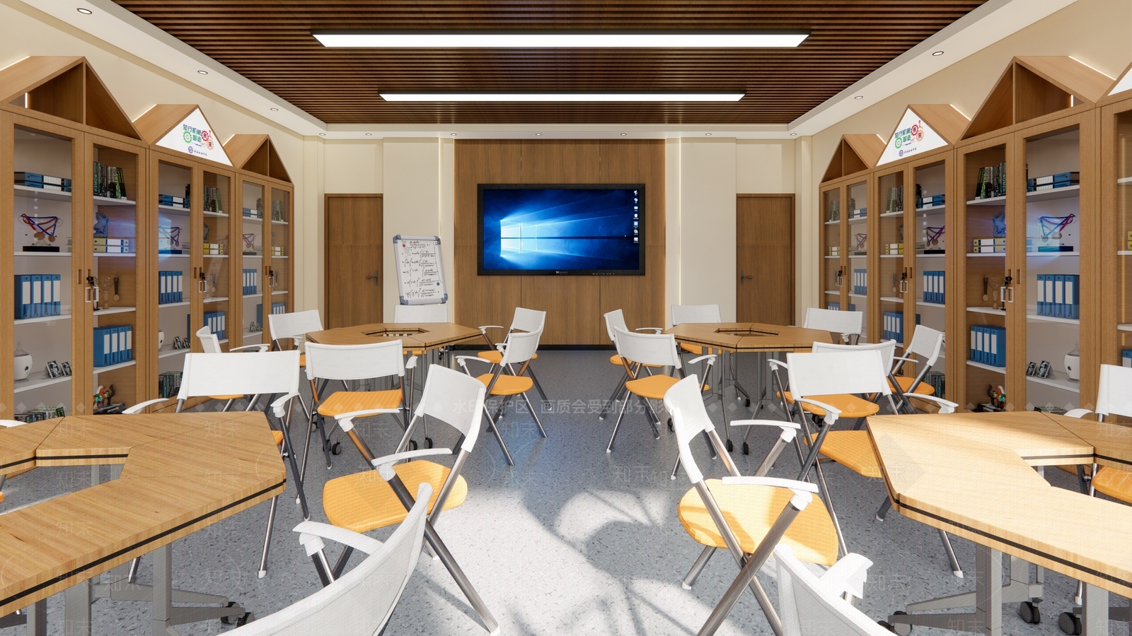 现代学校教室SU模型下载【ID:1145773512】