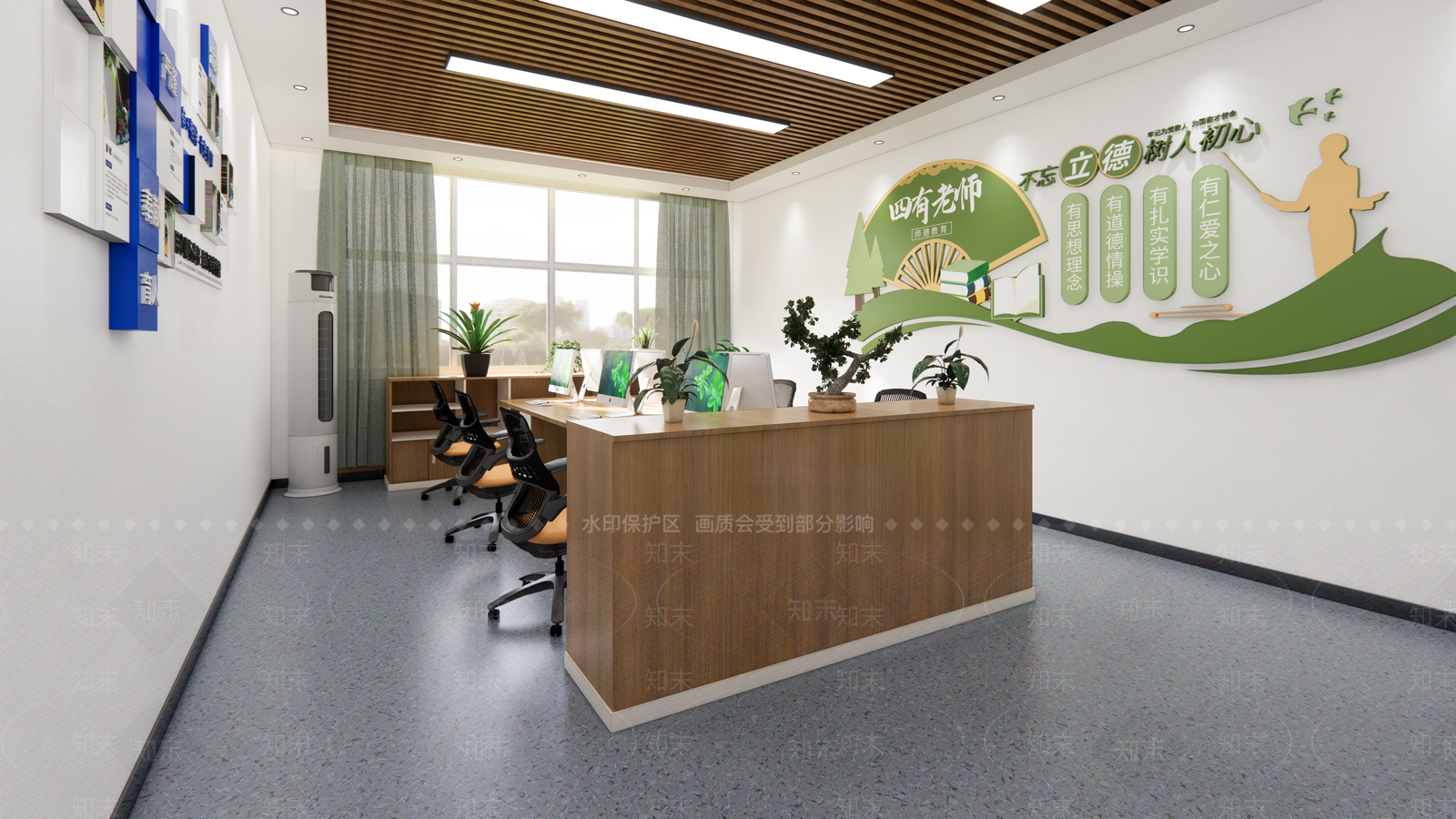 现代学校教室SU模型下载【ID:1145773512】