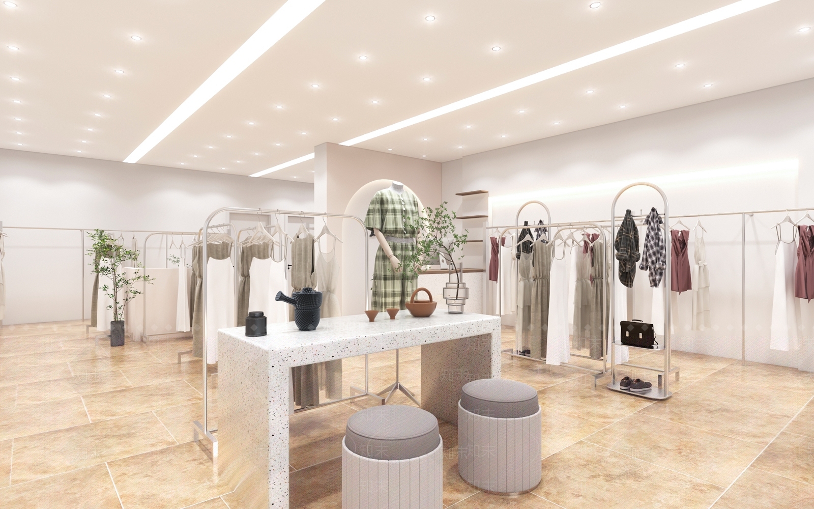 现代女装服装店3D模型下载【ID:1143911462】