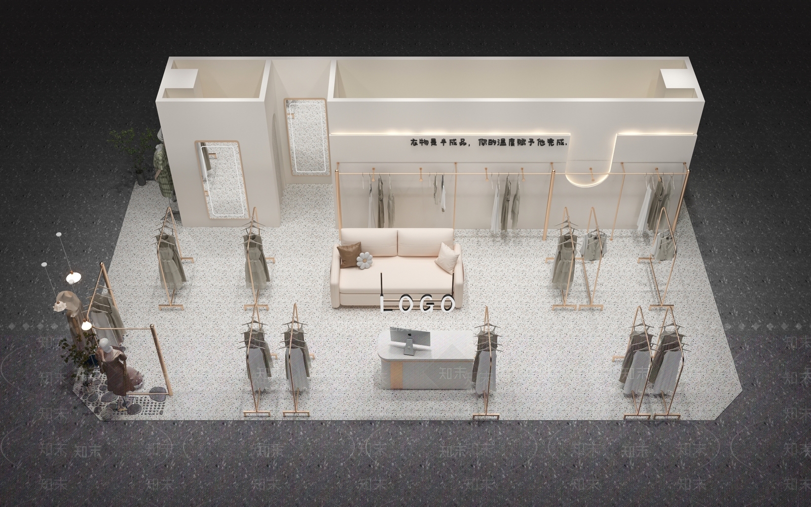 现代商场女装店3D模型下载【ID:1143915302】