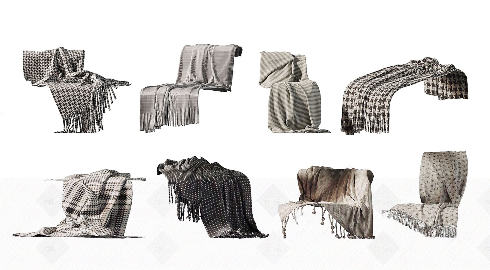 现代帷幔SU模型下载【ID:1143934777】