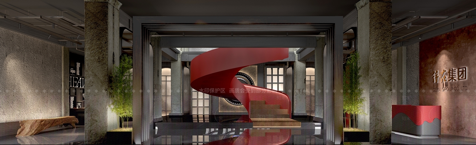 现代公司大堂3D模型下载【ID:1143942571】