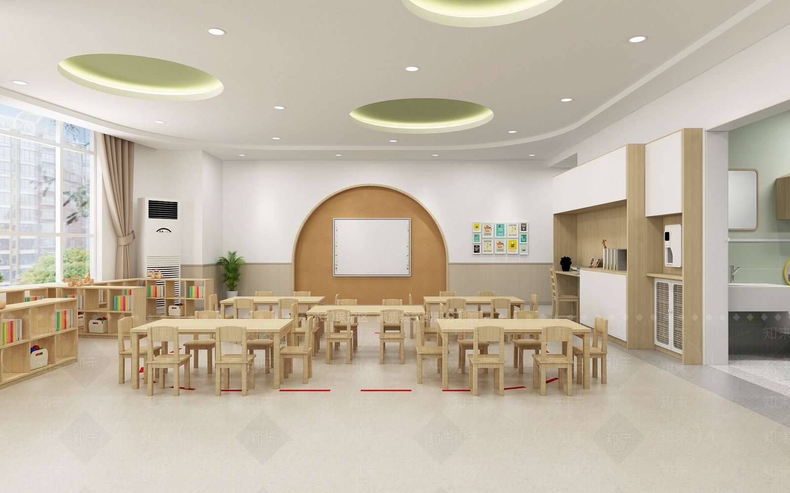 现代教室3D模型下载【ID:1213994830】
