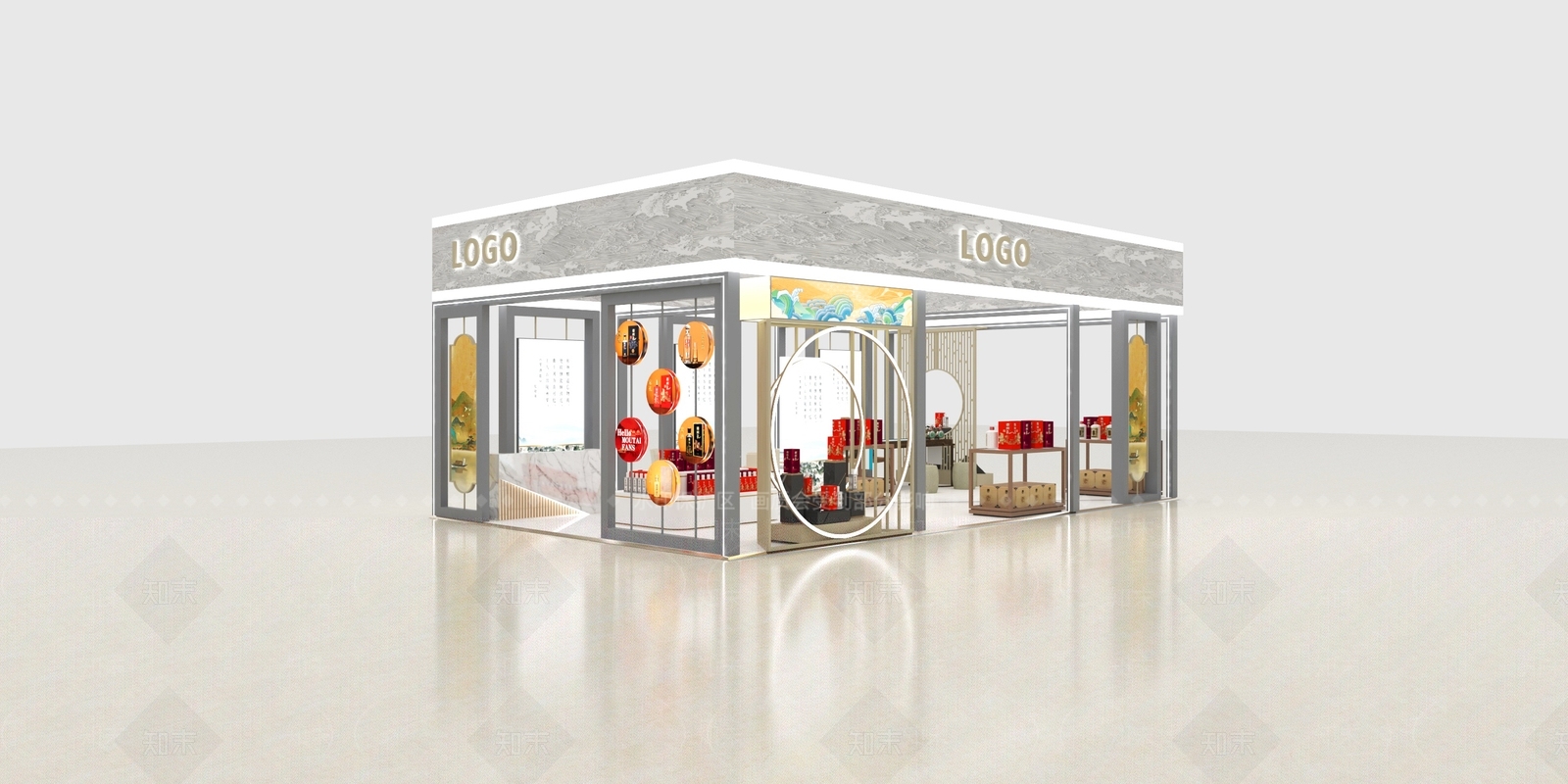 现代商场展区3D模型下载【ID:1143952268】