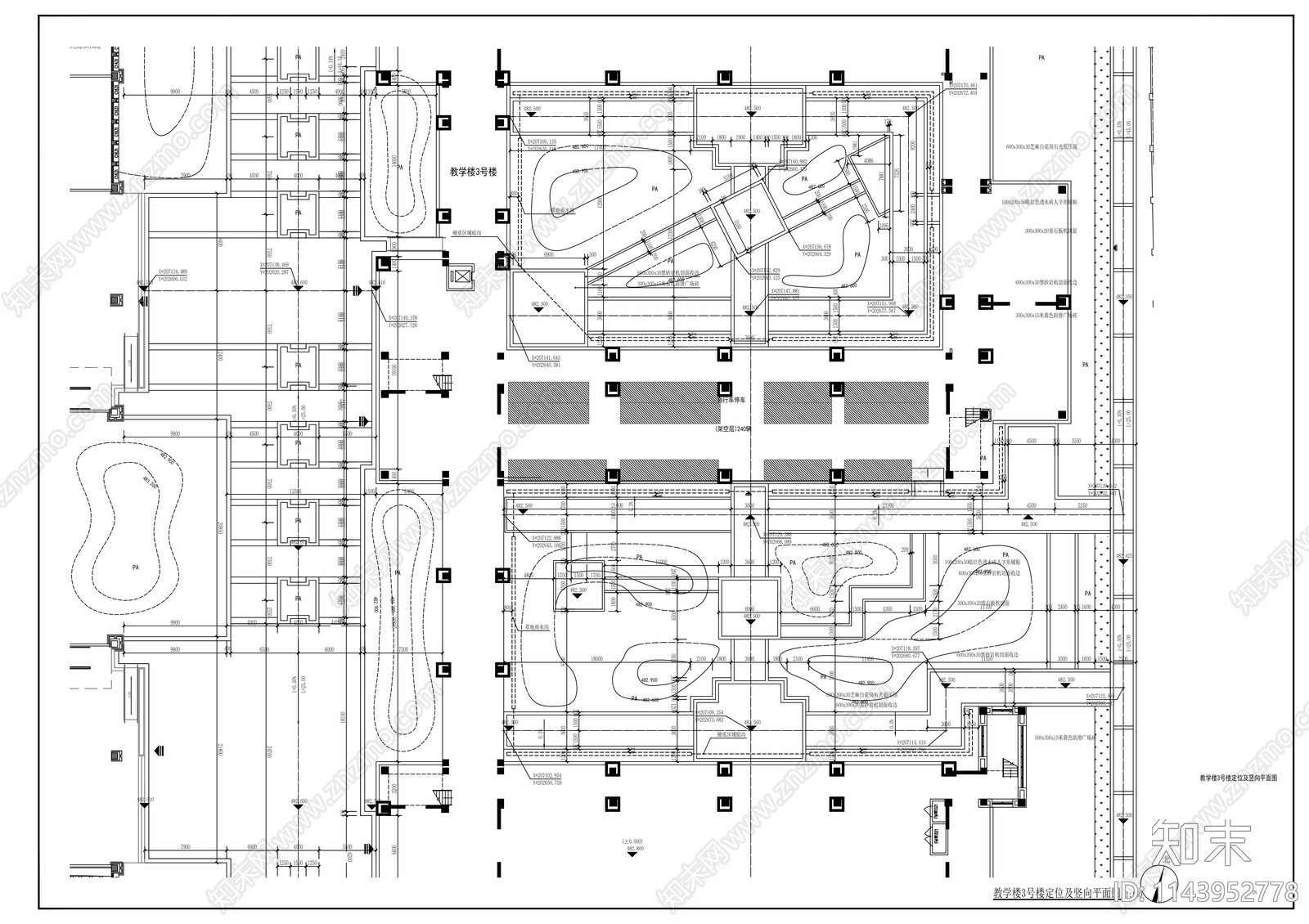 某中学建筑cad施工图下载【ID:1143952778】