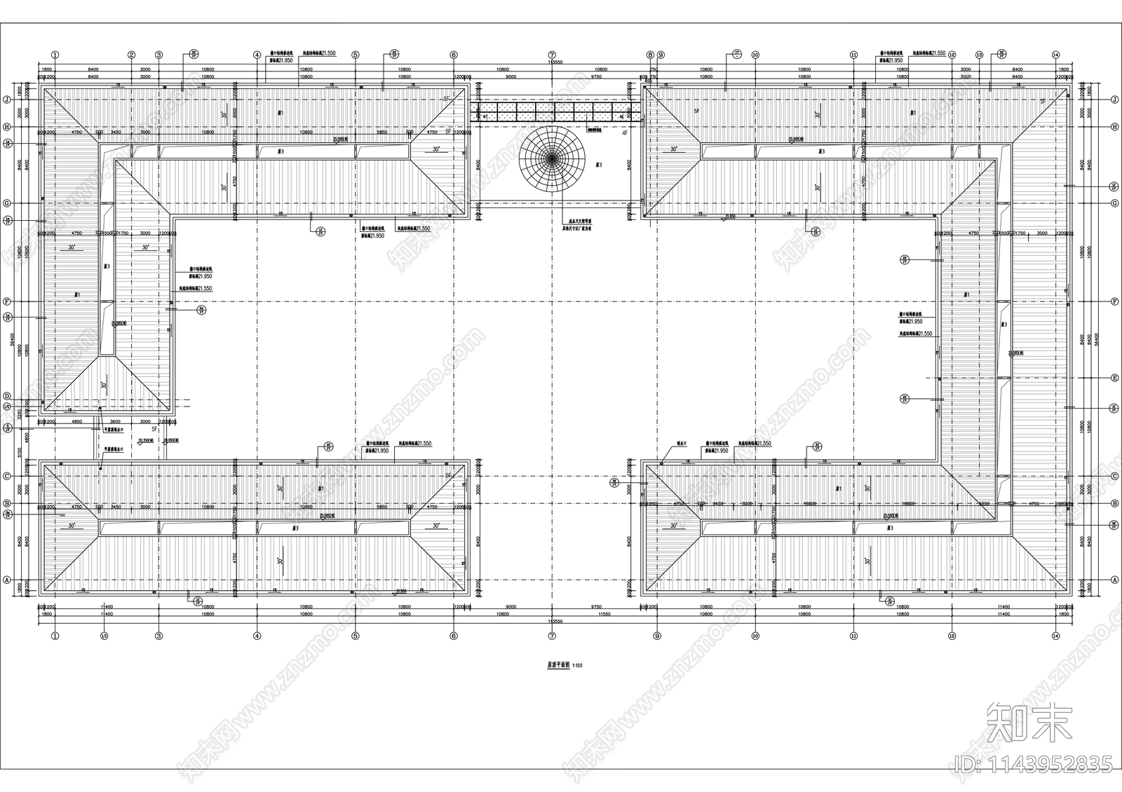 学校实验科技楼建筑cad施工图下载【ID:1143952835】