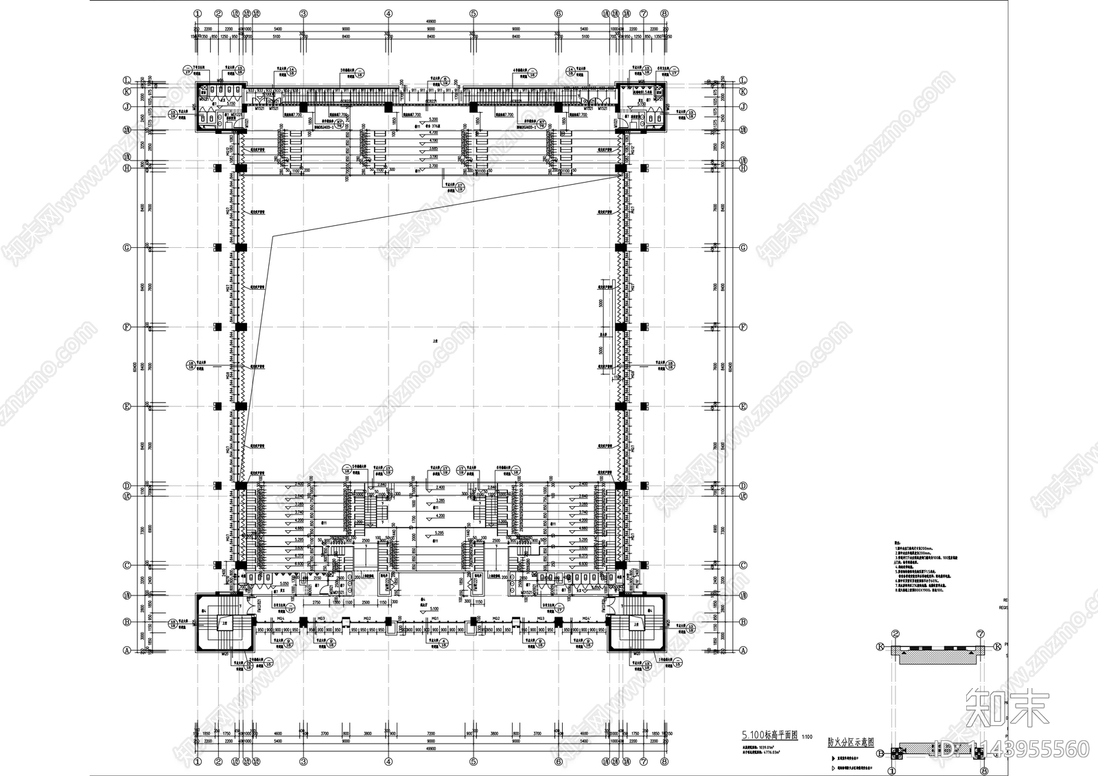 中学体育馆建筑施工图下载【ID:1143955560】