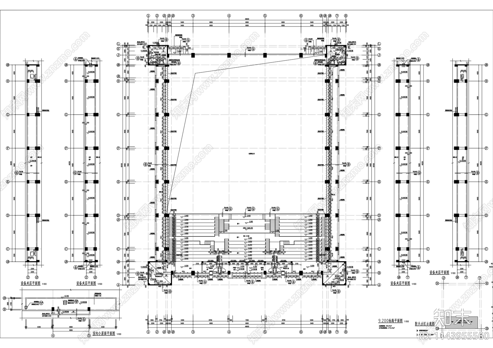 中学体育馆建筑施工图下载【ID:1143955560】