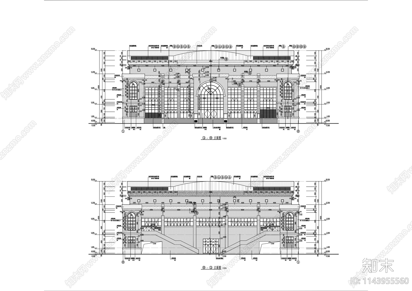 中学体育馆建筑施工图下载【ID:1143955560】