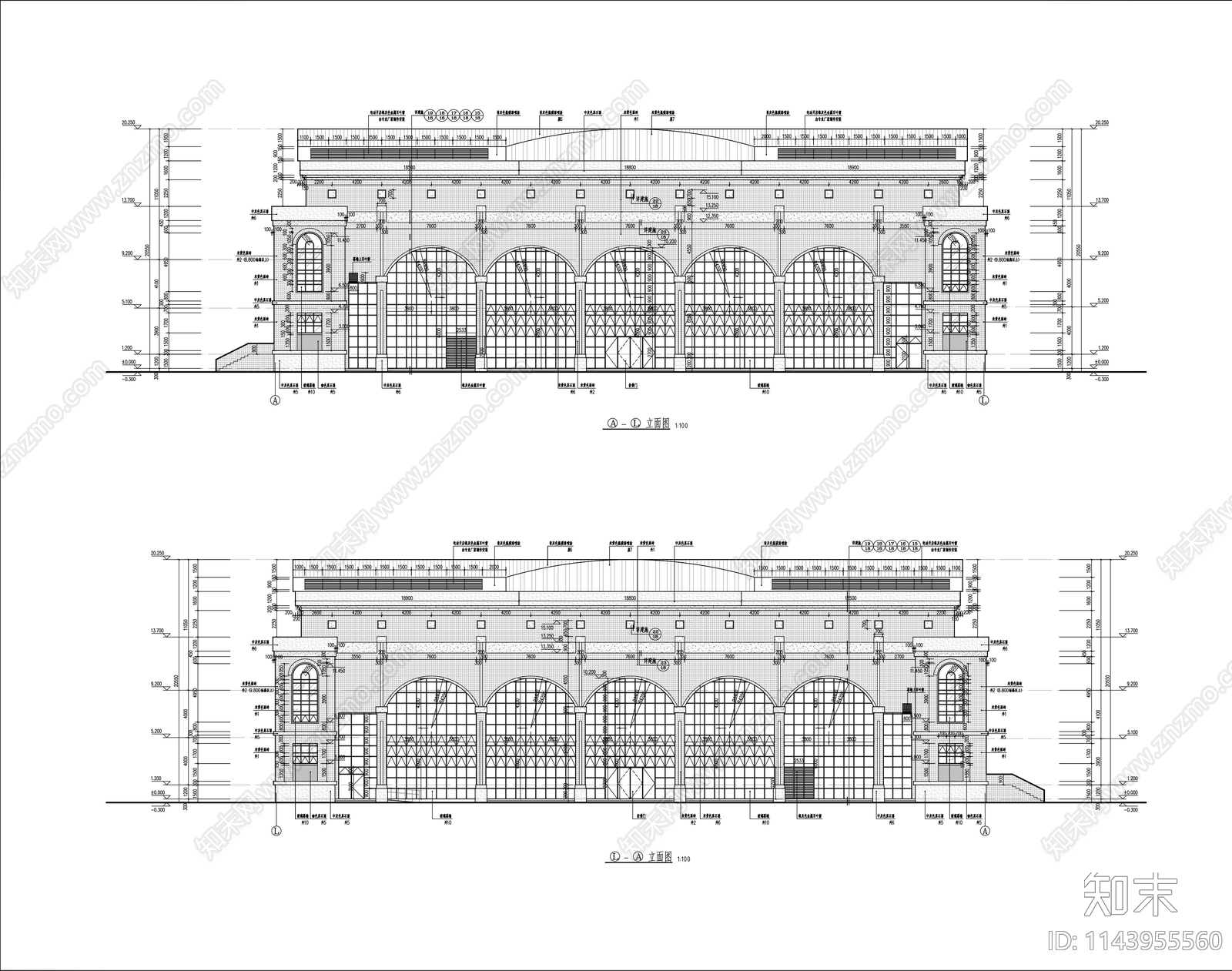 中学体育馆建筑施工图下载【ID:1143955560】