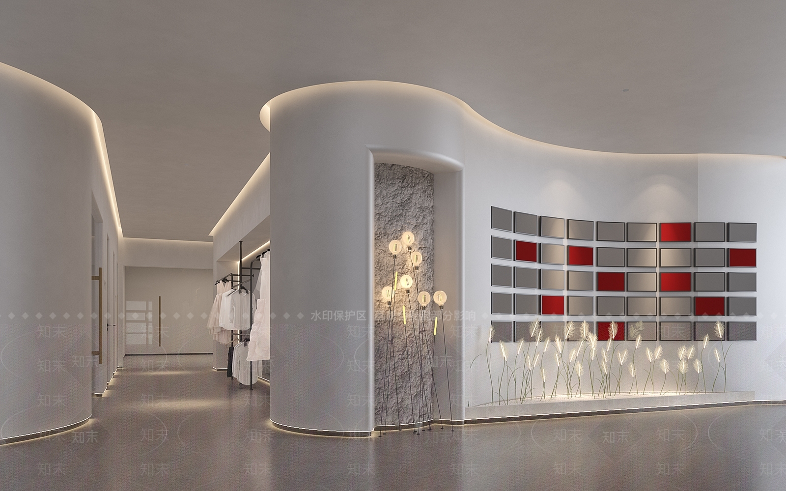 现代培训学校走廊3D模型下载【ID:1143958984】