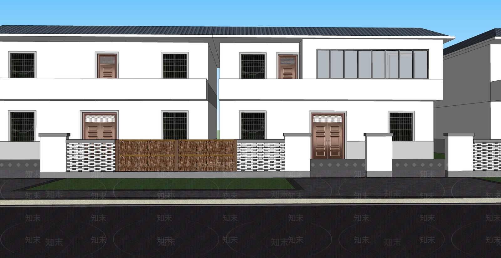 现代乡村民房SU模型下载【ID:1143967892】