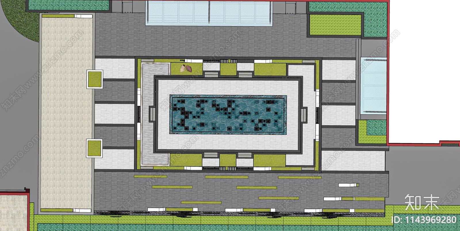 现代校园景观SU模型下载【ID:1143969280】