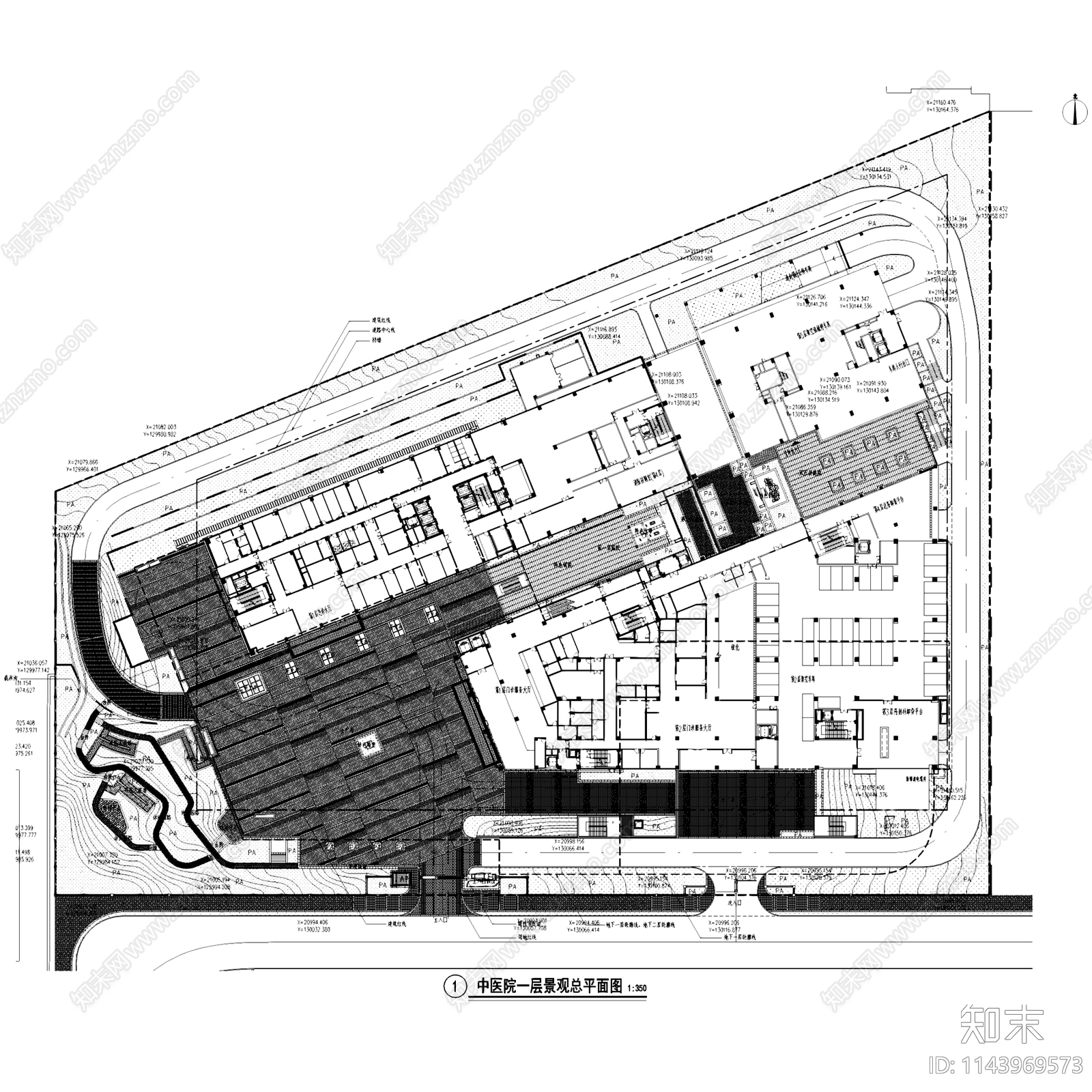 深圳罗湖中医院莲塘新院景观及屋顶花园cad施工图下载【ID:1143969573】