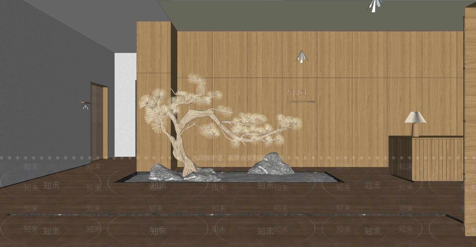 现代SPA会所SU模型下载【ID:1143979099】