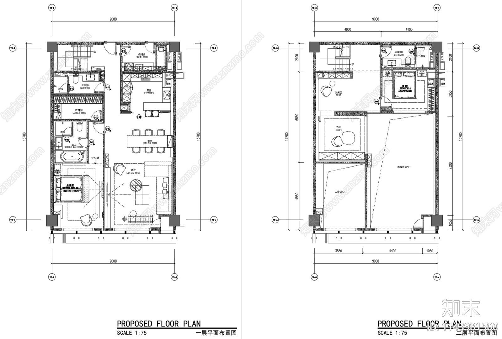 丹健国际深圳太子湾loft公寓室内施工图下载【ID:1143981500】