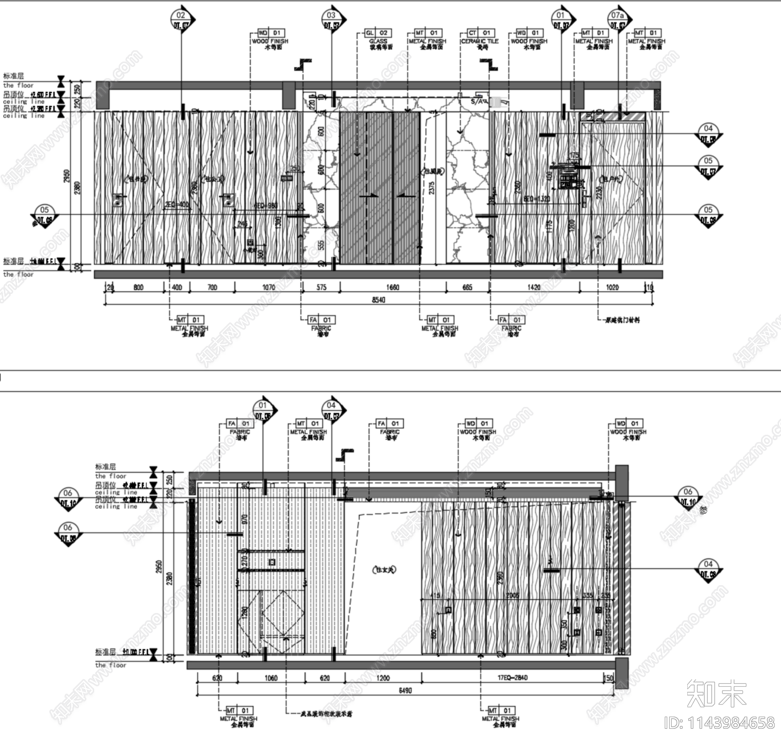 丹健国际南京金地溧水平层家装施工图下载【ID:1143984658】