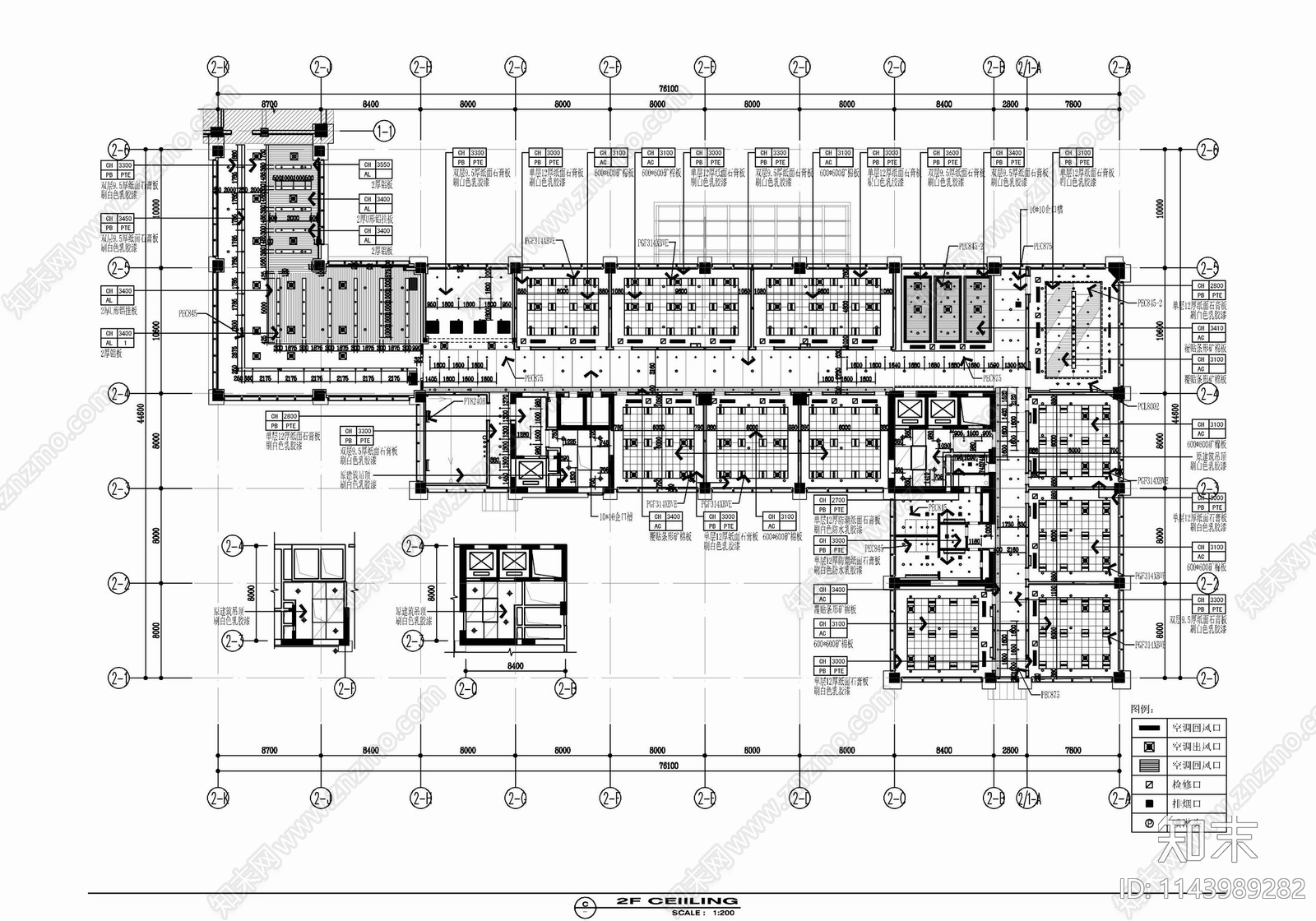 十层办公及档案管理中心办公室室内cad施工图下载【ID:1143989282】