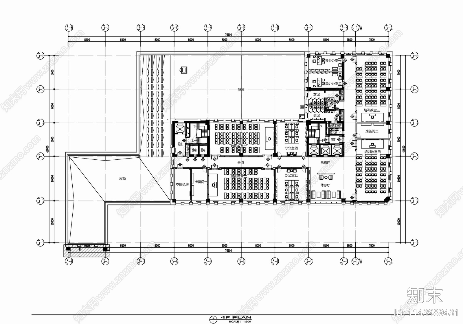 十层办公及会议培训中心室内施工图下载【ID:1143989431】