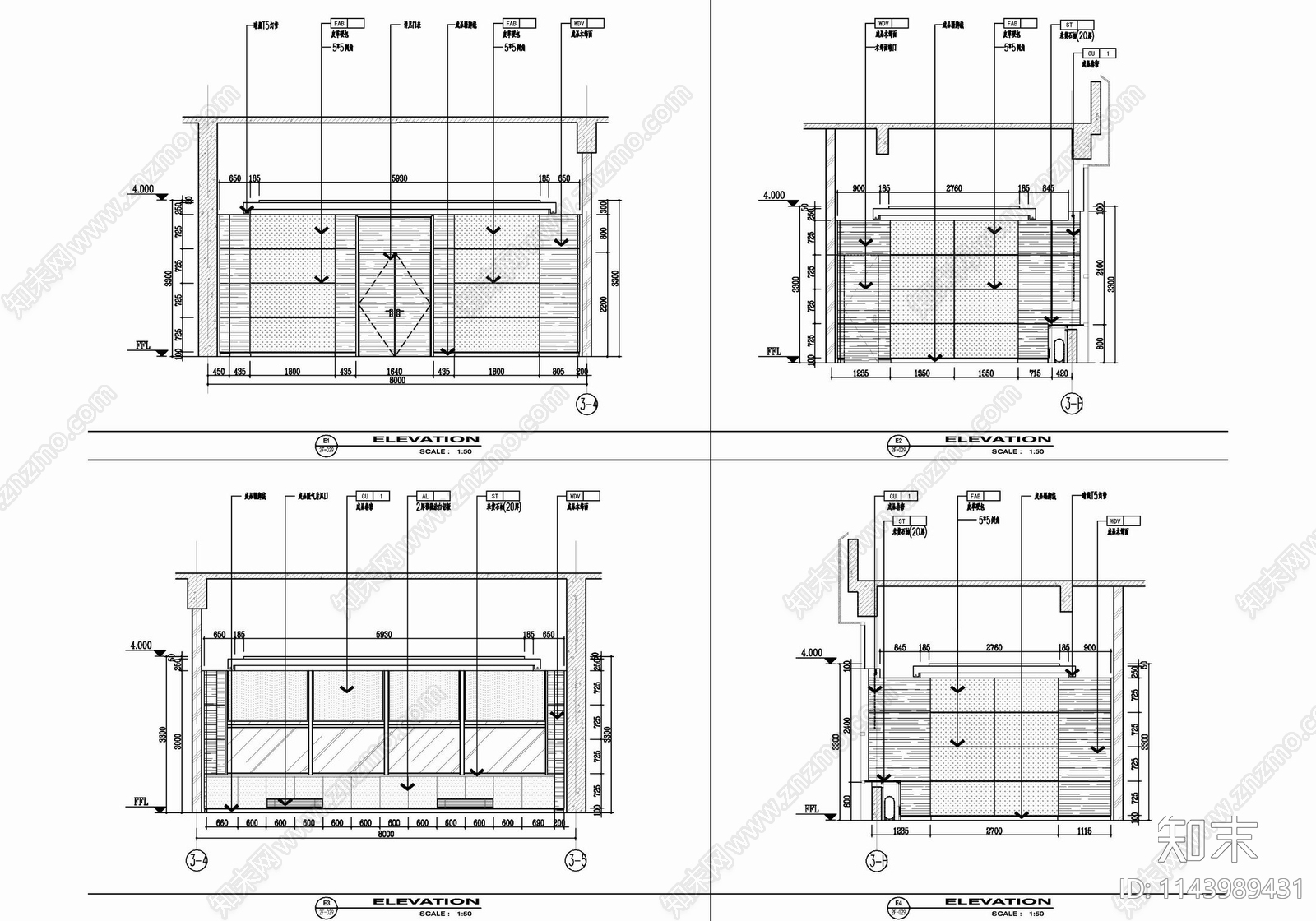 十层办公及会议培训中心室内施工图下载【ID:1143989431】