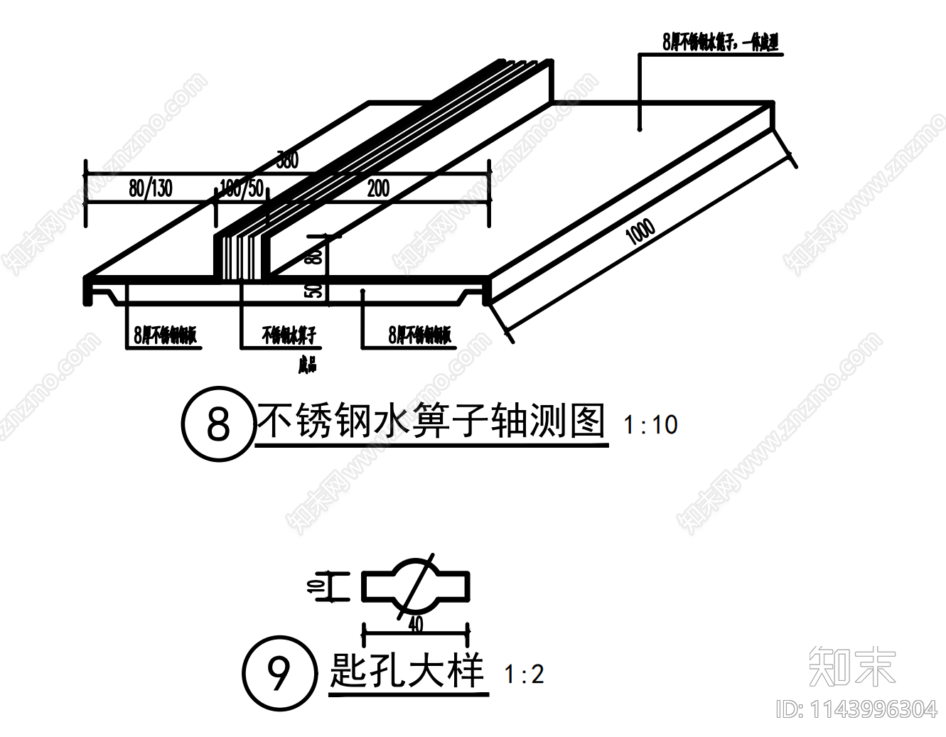 典型线性排水沟及砂砾石排水沟做法cad施工图下载【ID:1143996304】