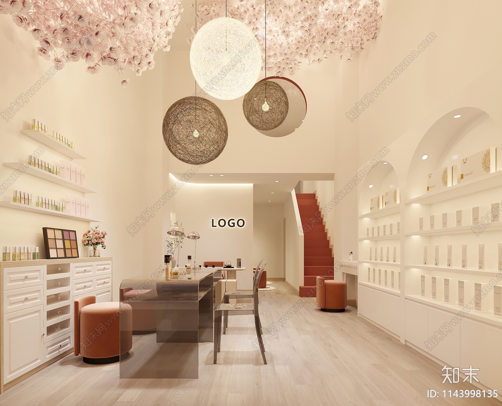 现代美容SPA店3D模型下载【ID:1143998135】