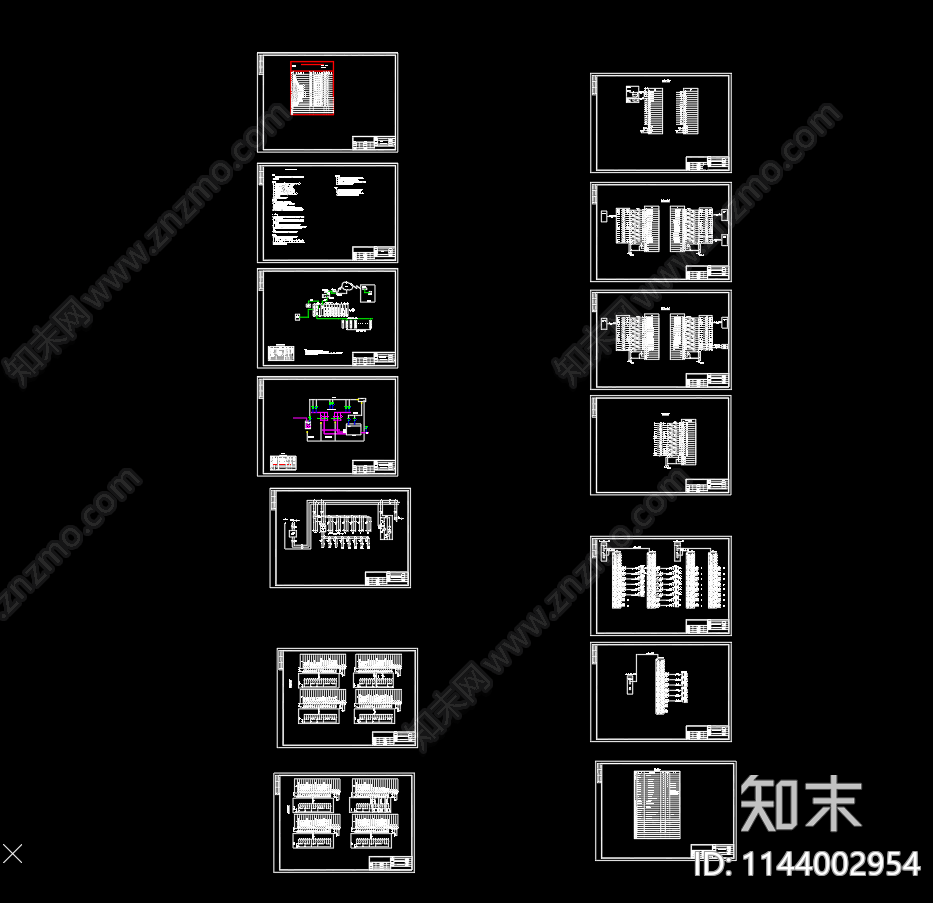 加压供水泵站自控接线原理cad施工图下载【ID:1144002954】