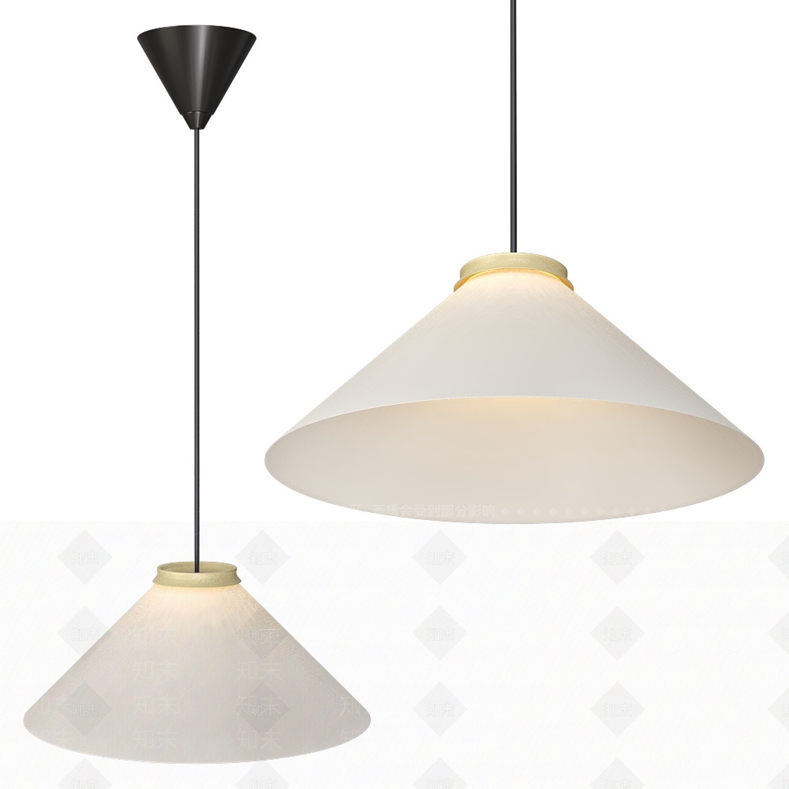 Aline现代亚克力灯罩吊灯3D模型下载【ID:1143999279】