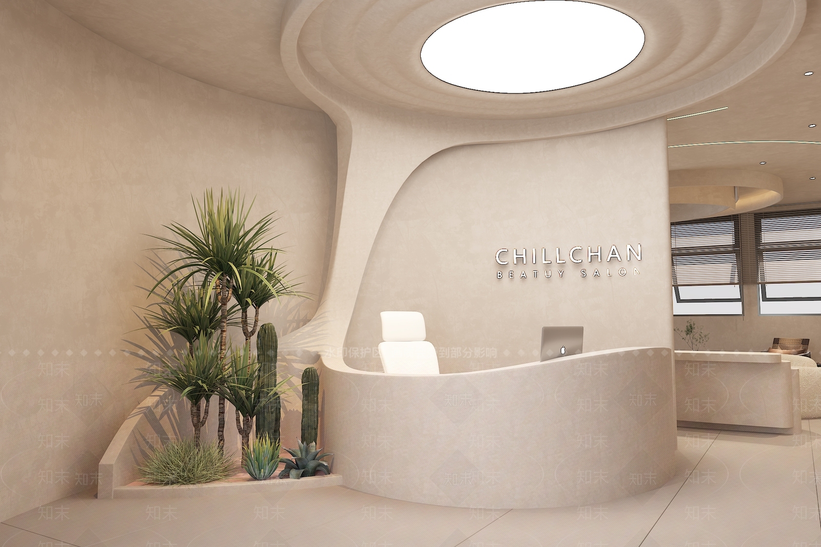 现代美容店前台3D模型下载【ID:1144010602】