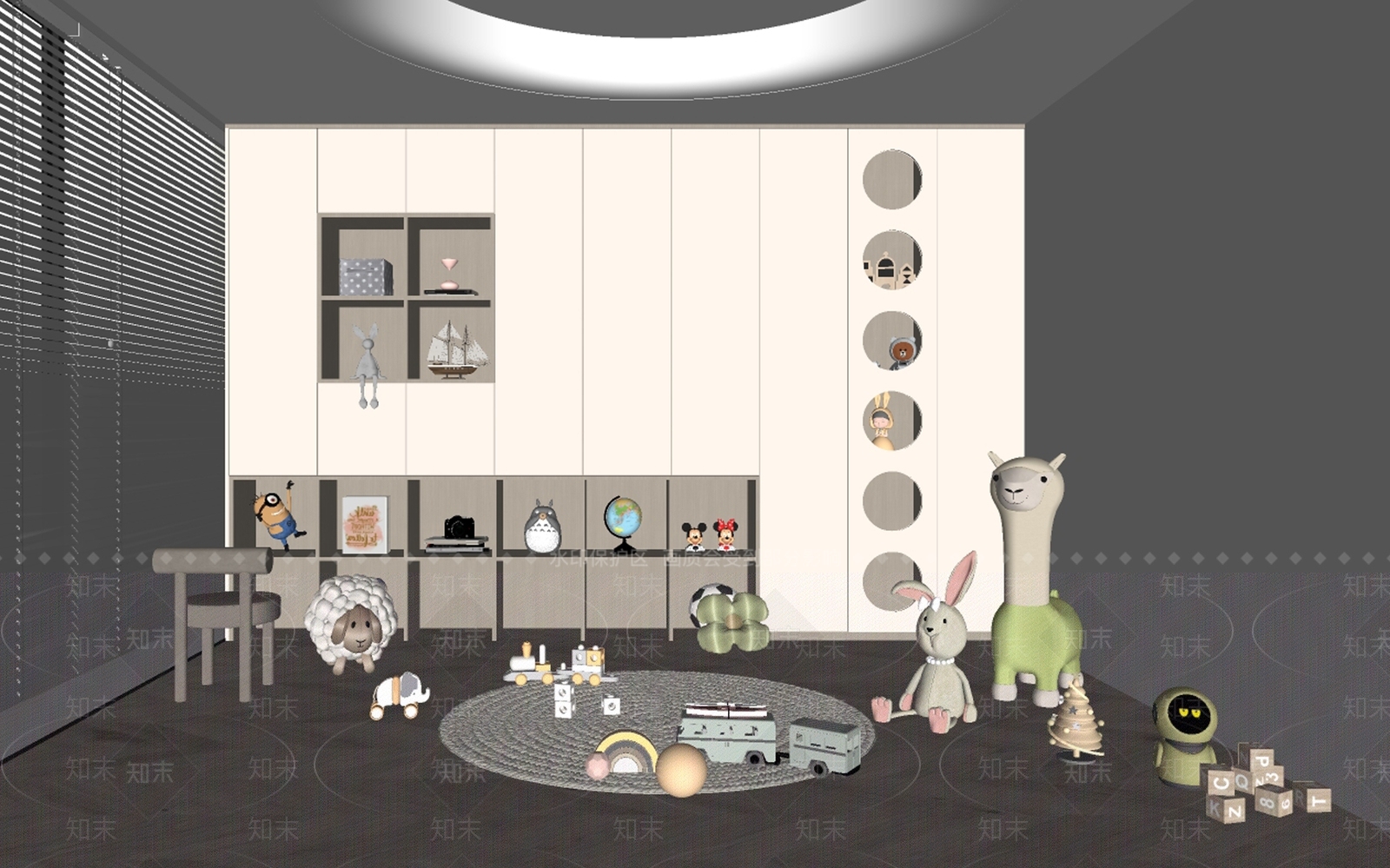 现代儿童玩具室SU模型下载【ID:1144012860】