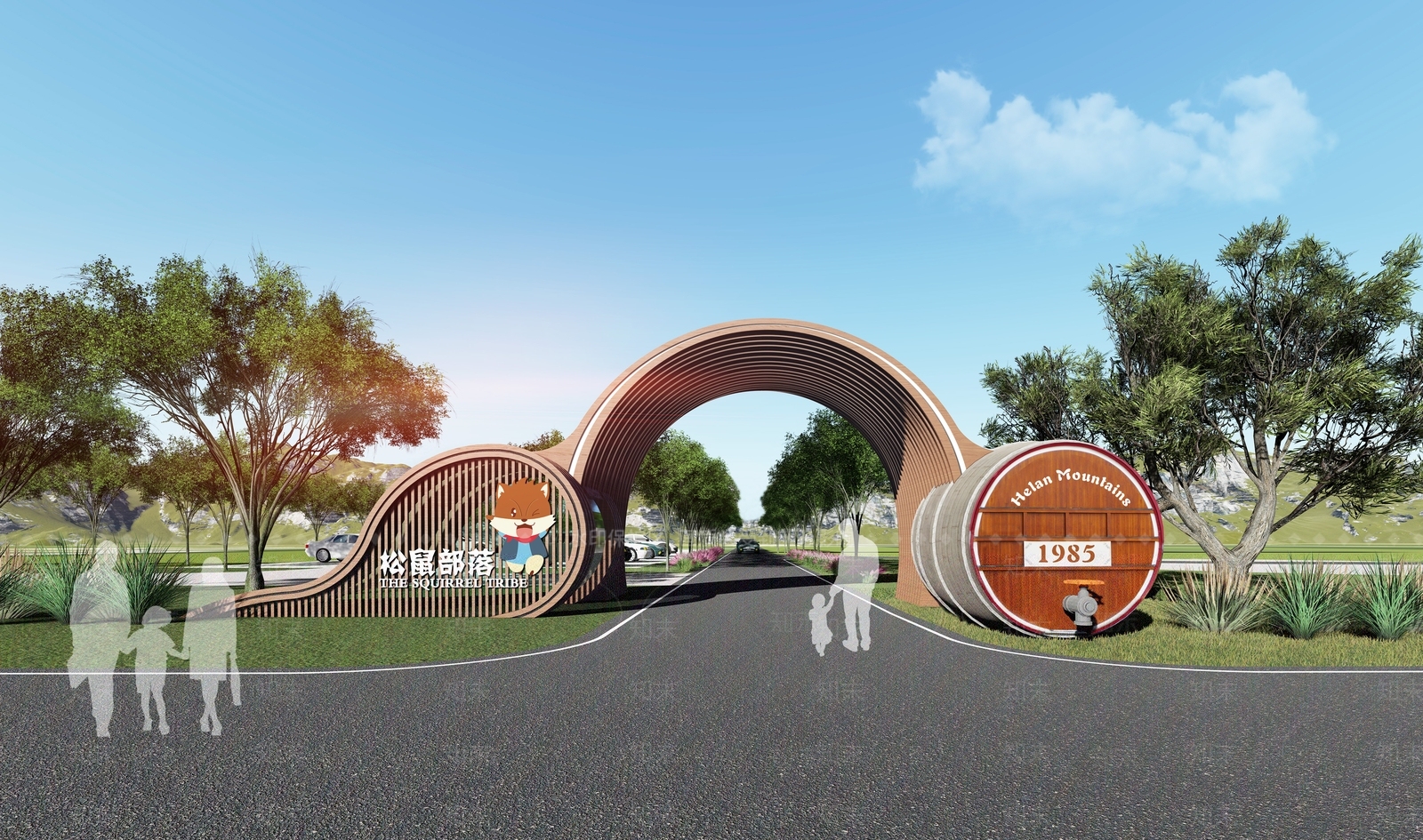 现代农场乐园大门SU模型下载【ID:1144025417】