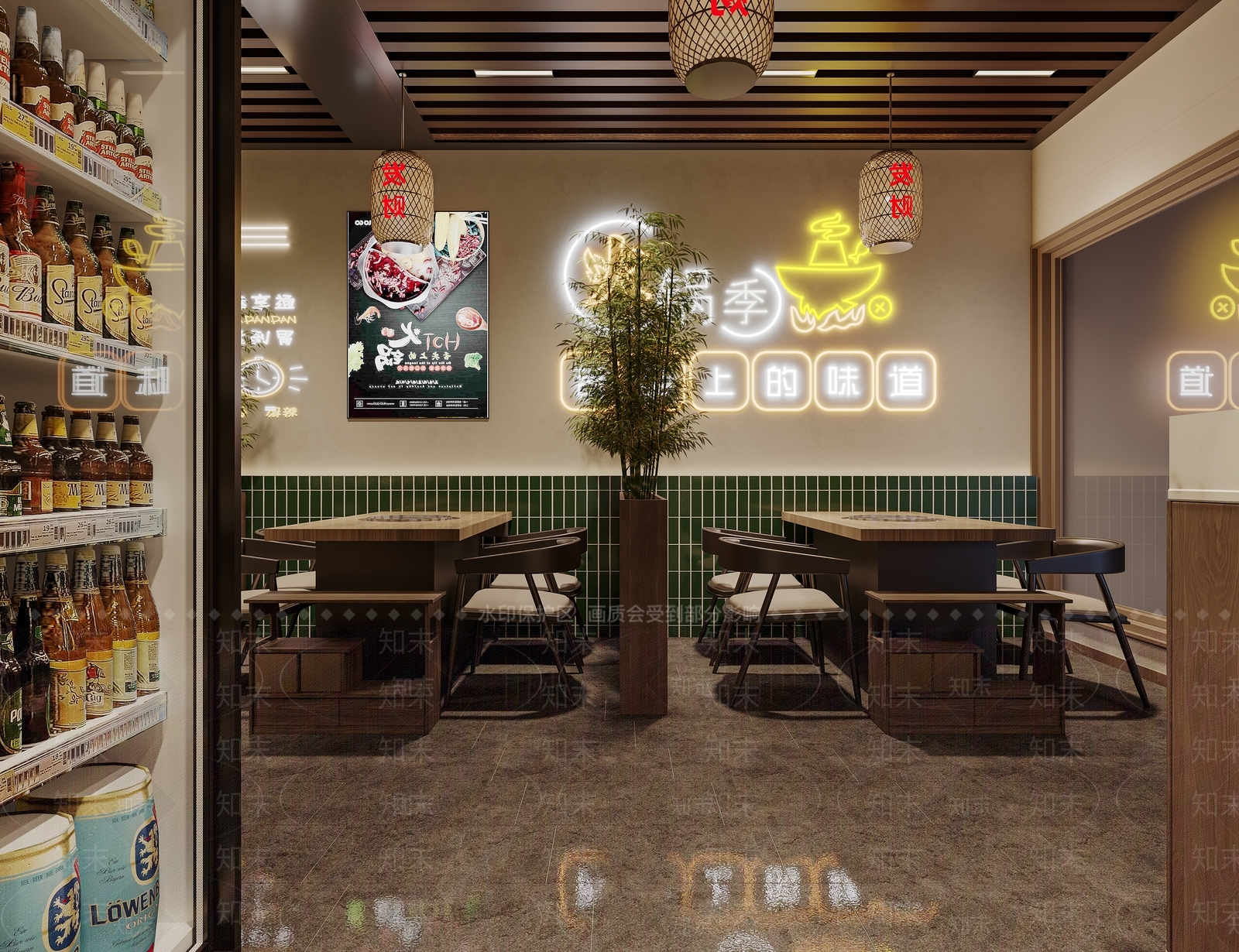 新中式火锅店3D模型下载【ID:1144031619】