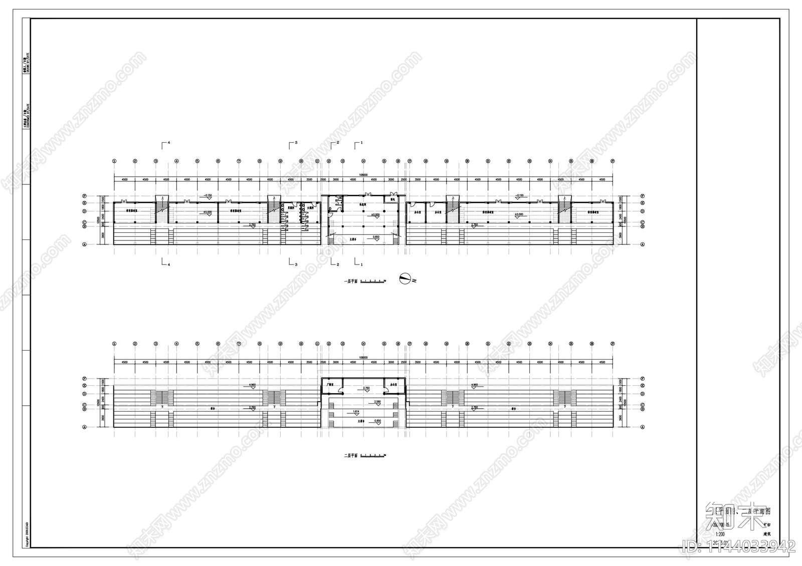 足球场看台建筑cad施工图下载【ID:1144033942】