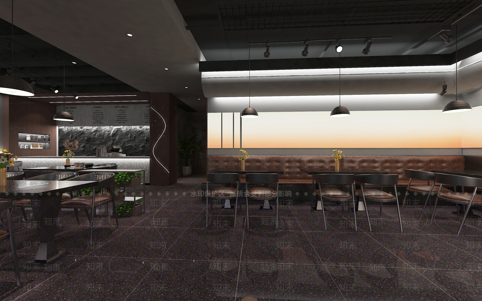 工业风西餐厅3D模型下载【ID:1144035705】