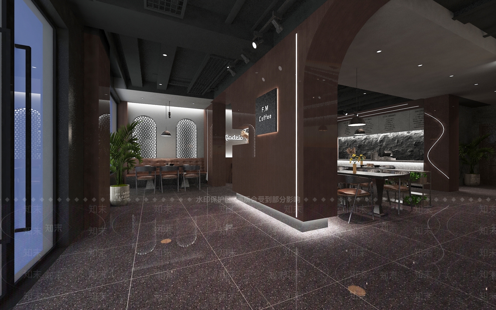 工业风西餐厅3D模型下载【ID:1144035705】