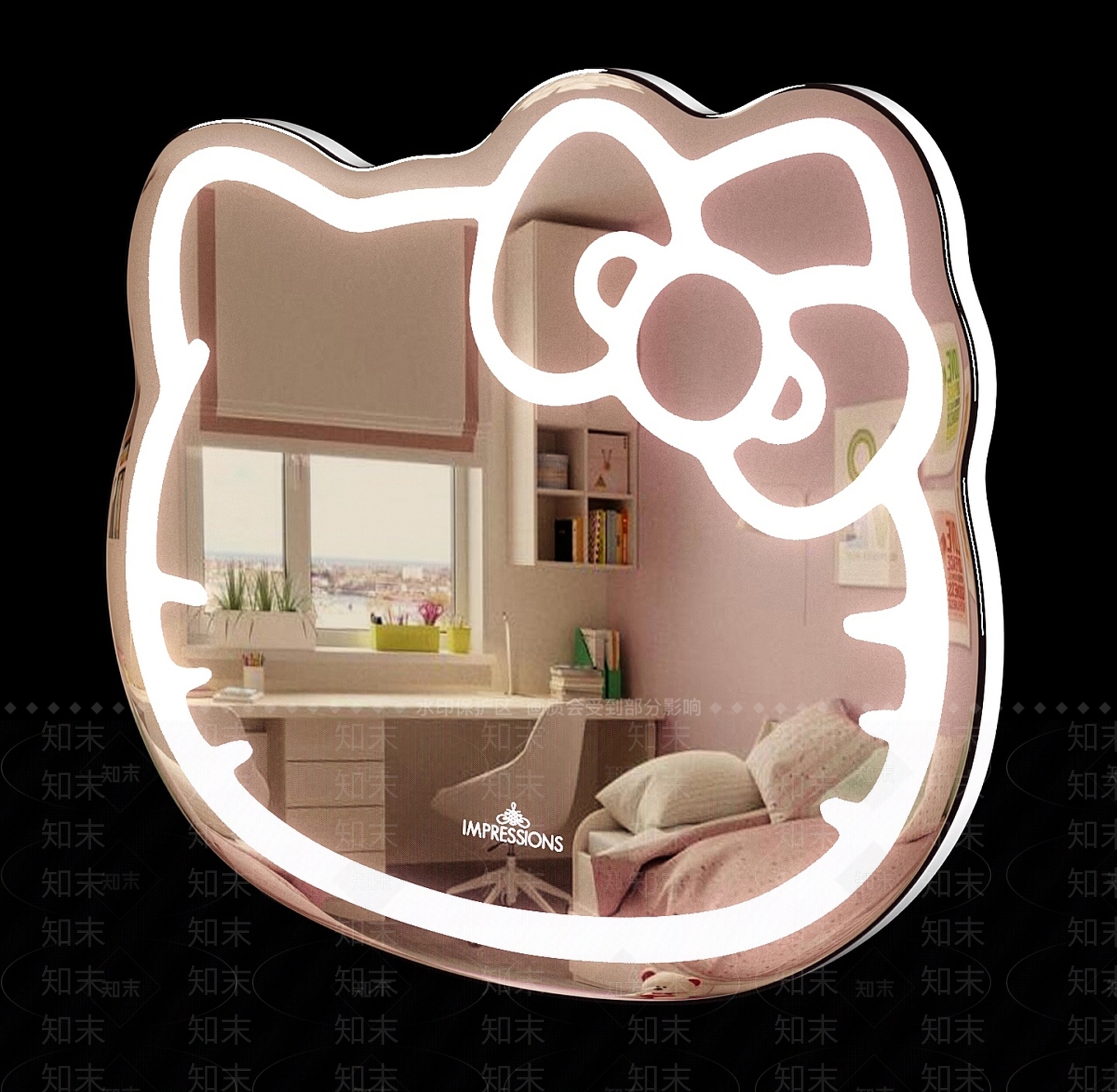 现代Hellokitty卡通镜子SU模型下载【ID:1144037738】