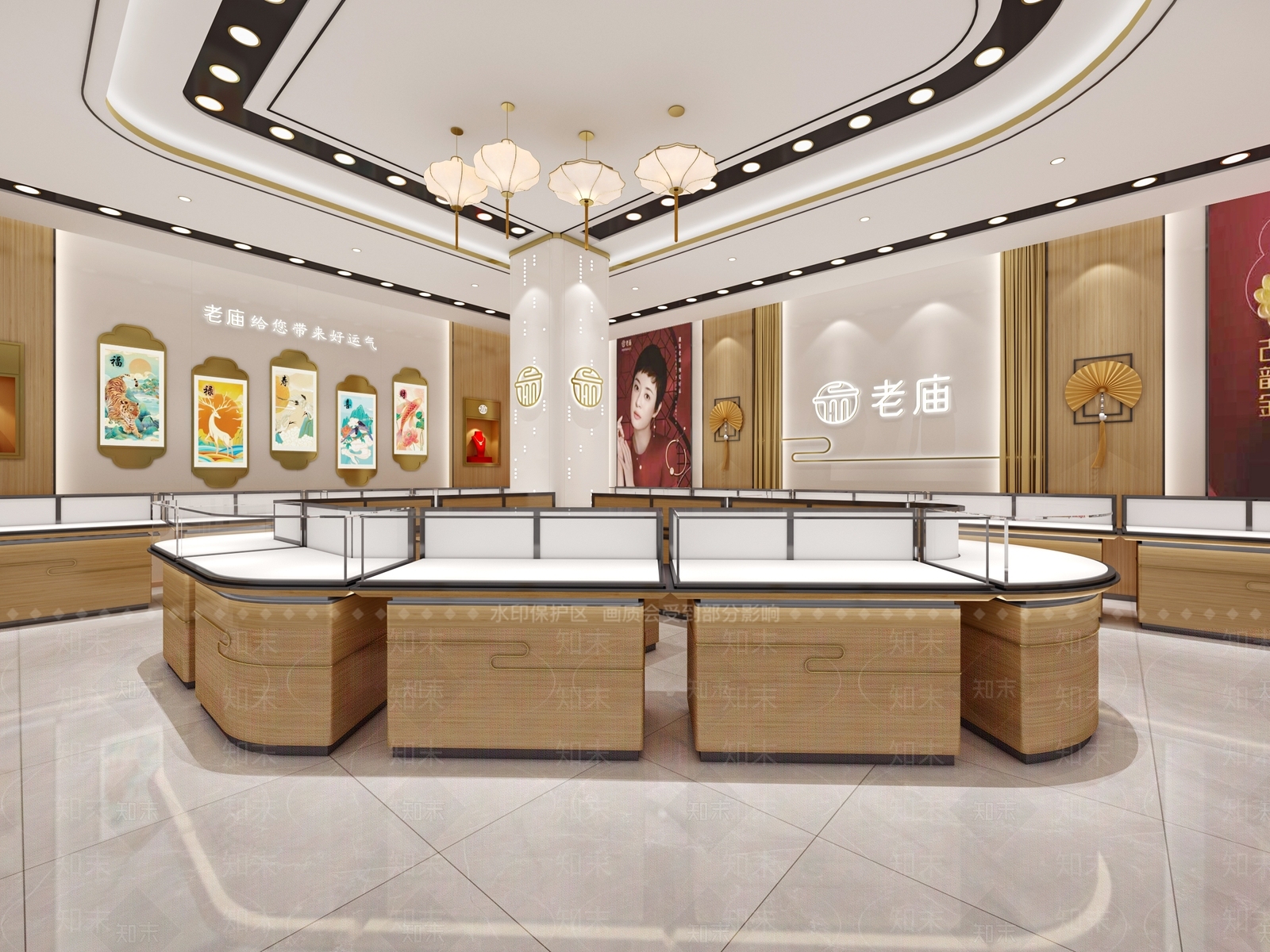 新中式珠宝店3D模型下载【ID:1144039856】