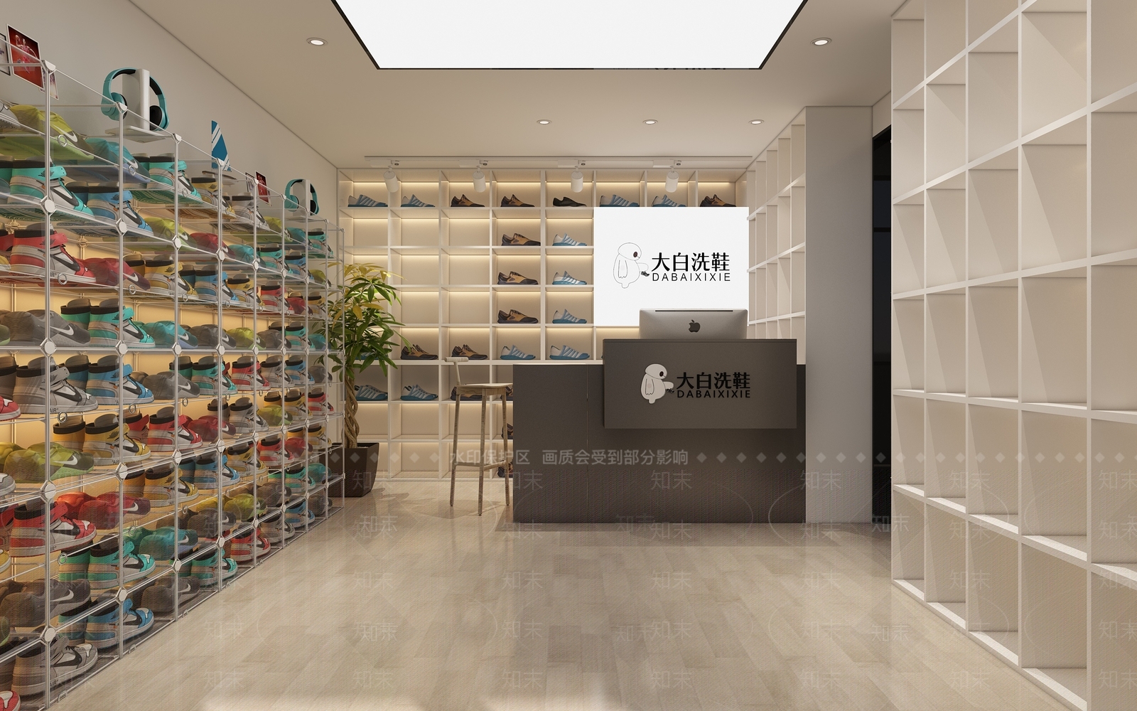 现代服装鞋店3D模型下载【ID:1144047080】