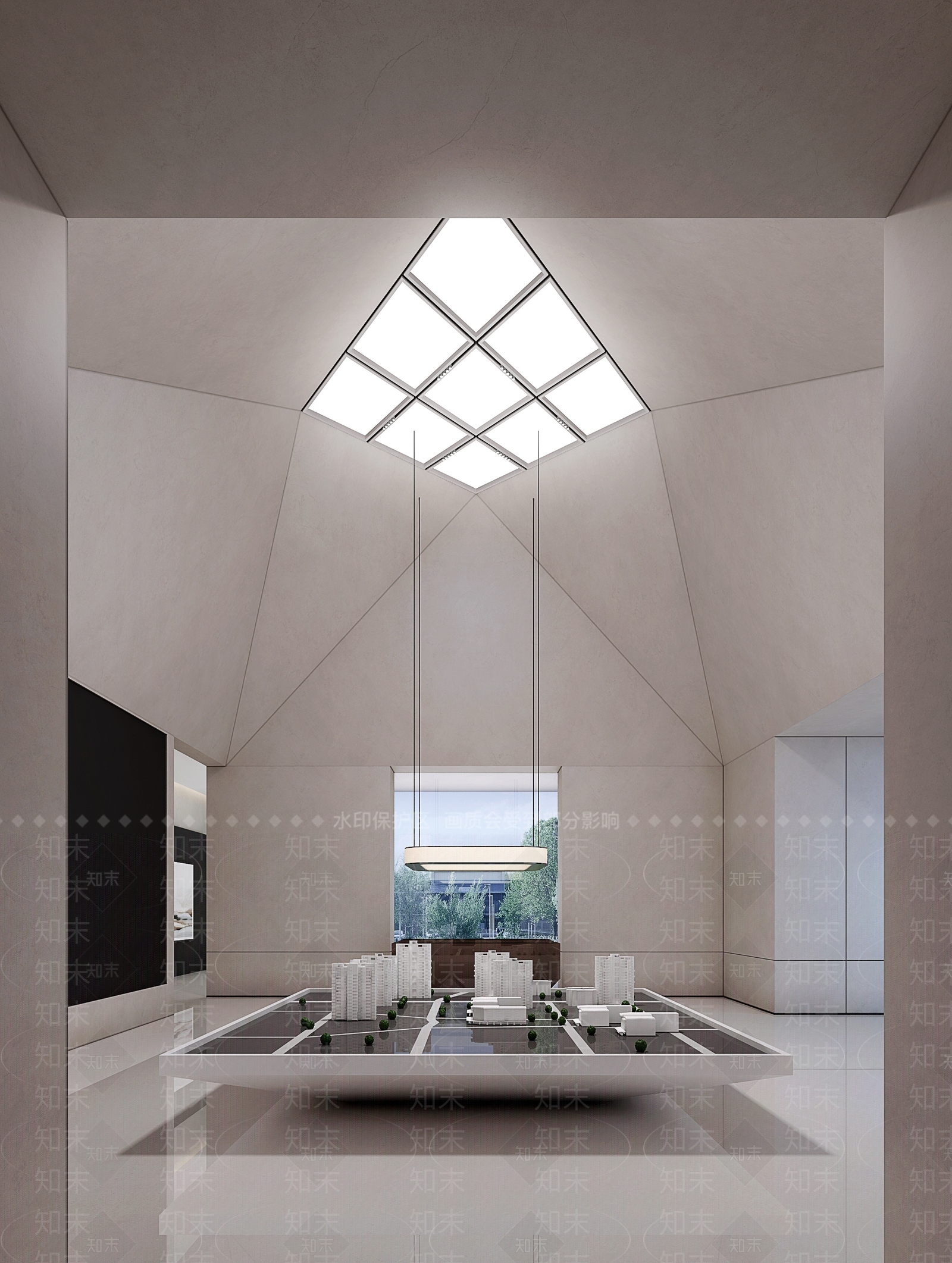 现代售楼处沙盘区3D模型下载【ID:1144050678】