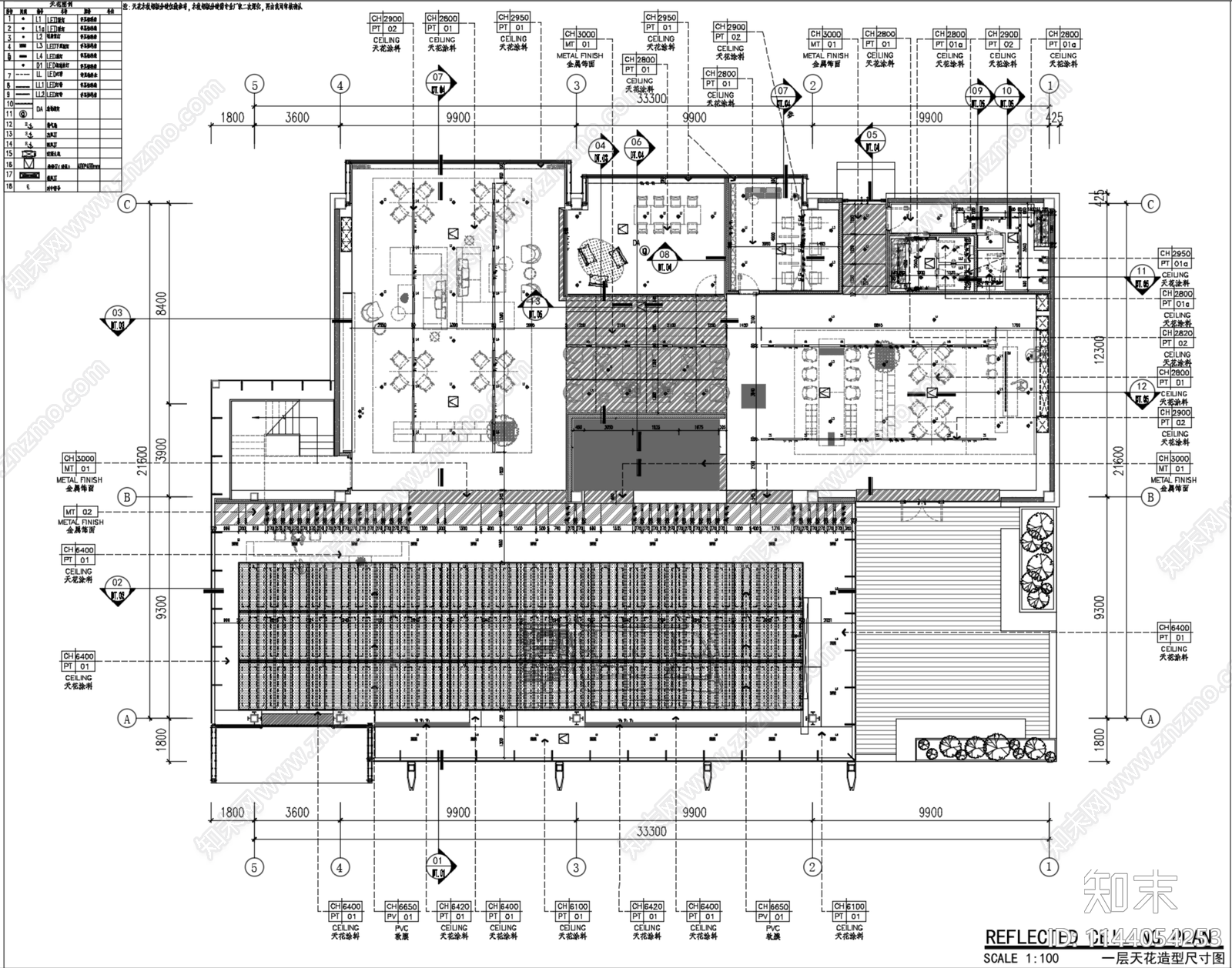 丹健国际成都枫丹铂麓售楼部室内cad施工图下载【ID:1144054253】