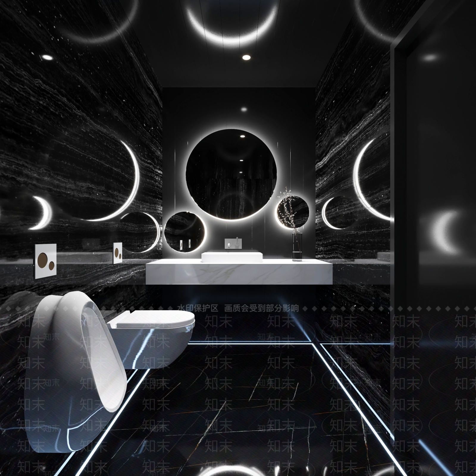 现代KTV卫生间3D模型下载【ID:1144055069】