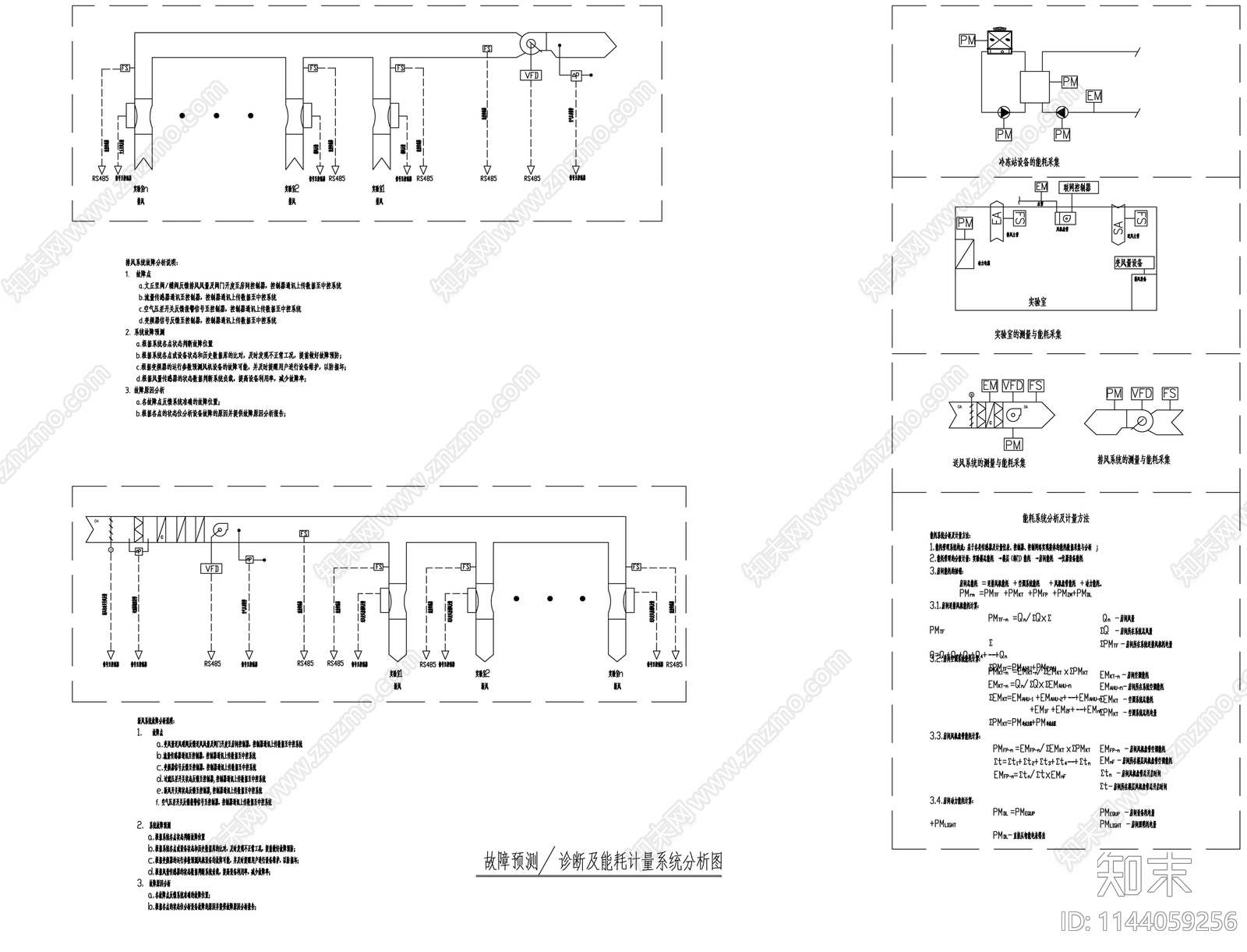 智能化实验室仪器设备智能控制通风空调cad施工图下载【ID:1144059256】