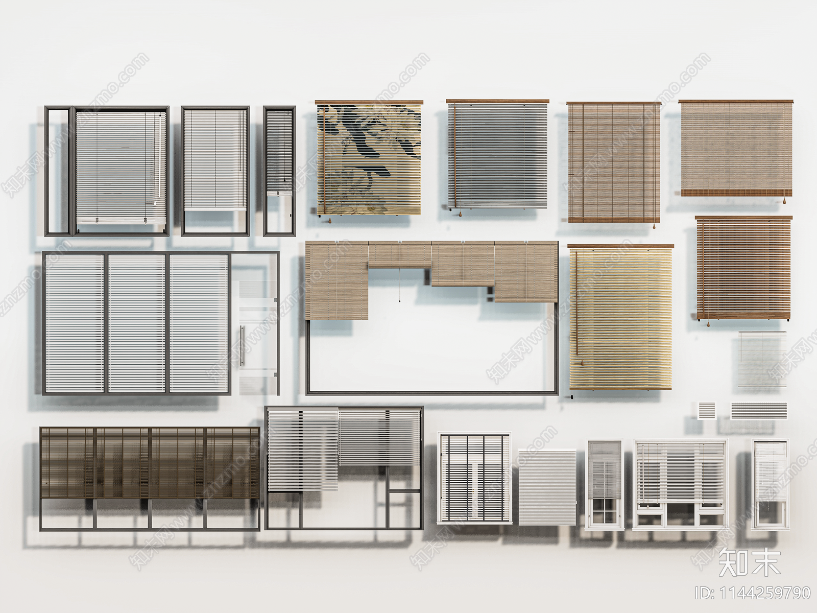 现代百叶帘SU模型下载【ID:1144259790】