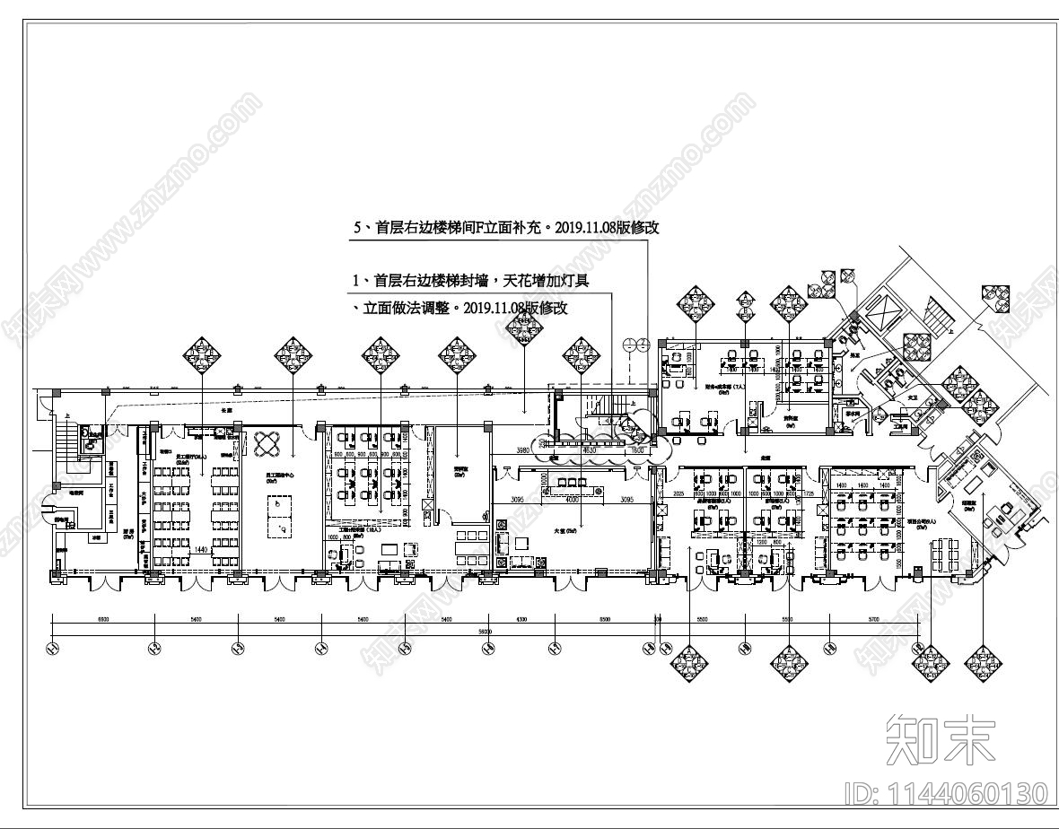 办公室室内装饰cad施工图下载【ID:1144060130】